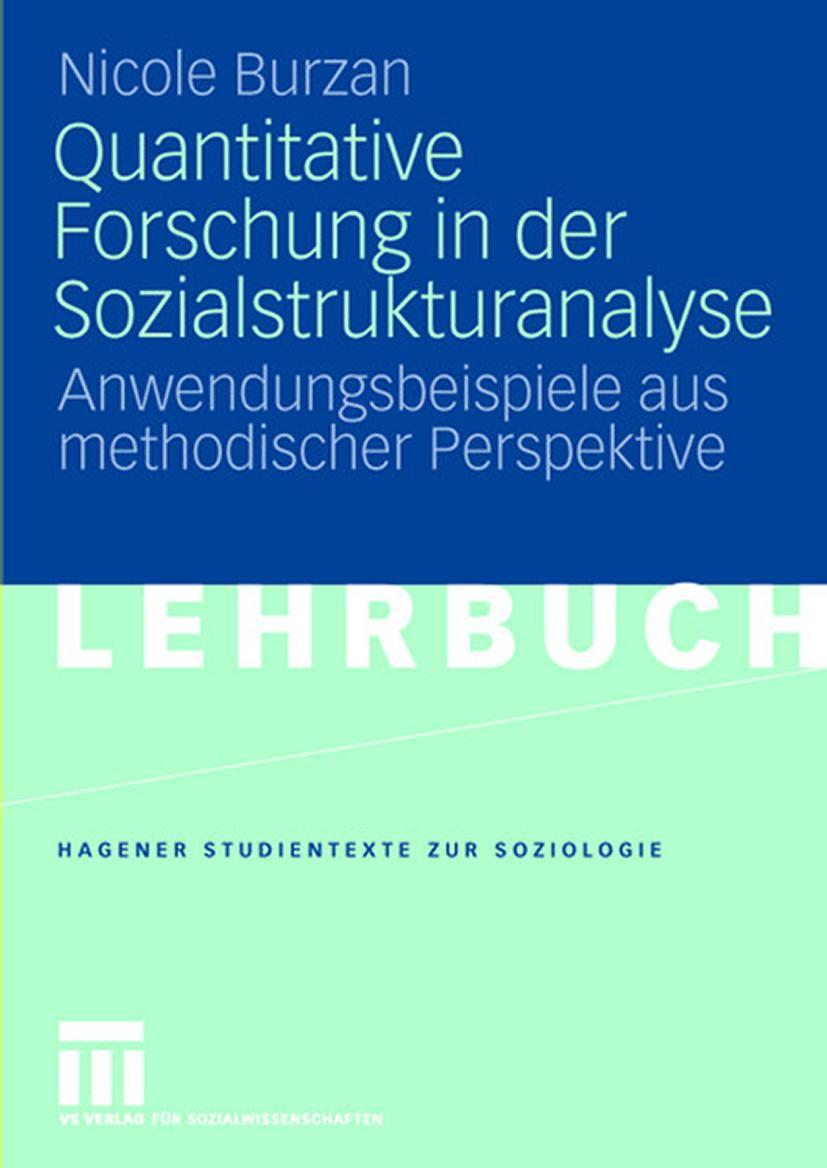 Vorderes Coverbild Quantitative Forschung in der Sozialstrukturanalyse
