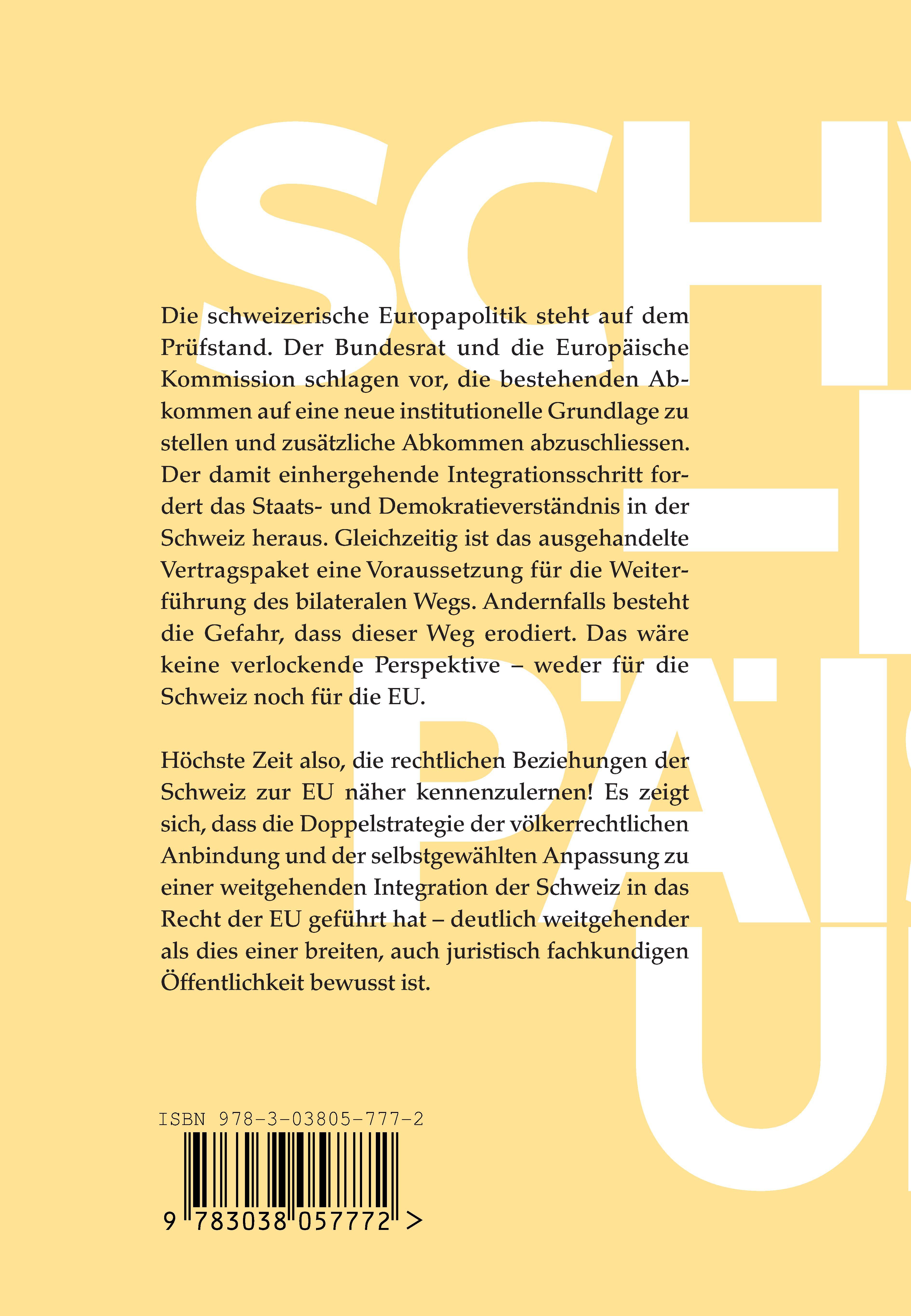 Rückseitencover Schweiz - Europäische Union
