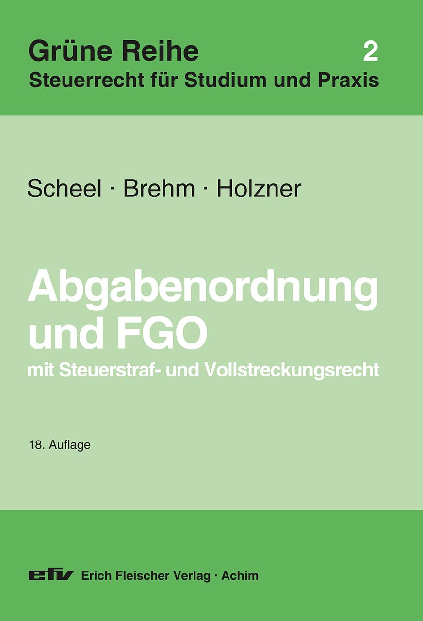 Vorderes Coverbild Abgabenordnung und FGO