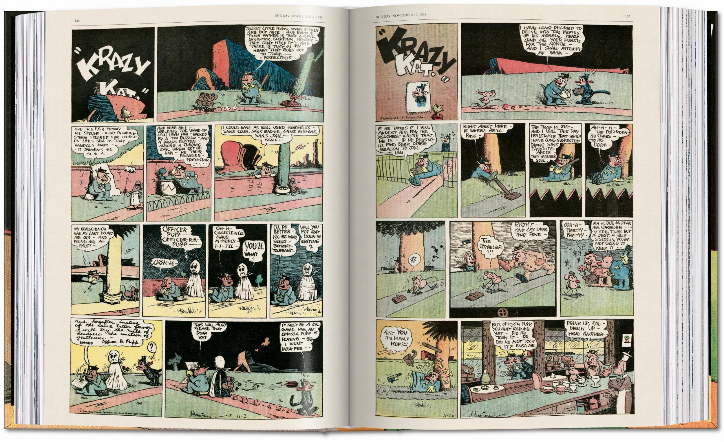 Beispielinhalt (Bild) George Herriman. Krazy Kat. The Complete Color Sundays 1935-1944