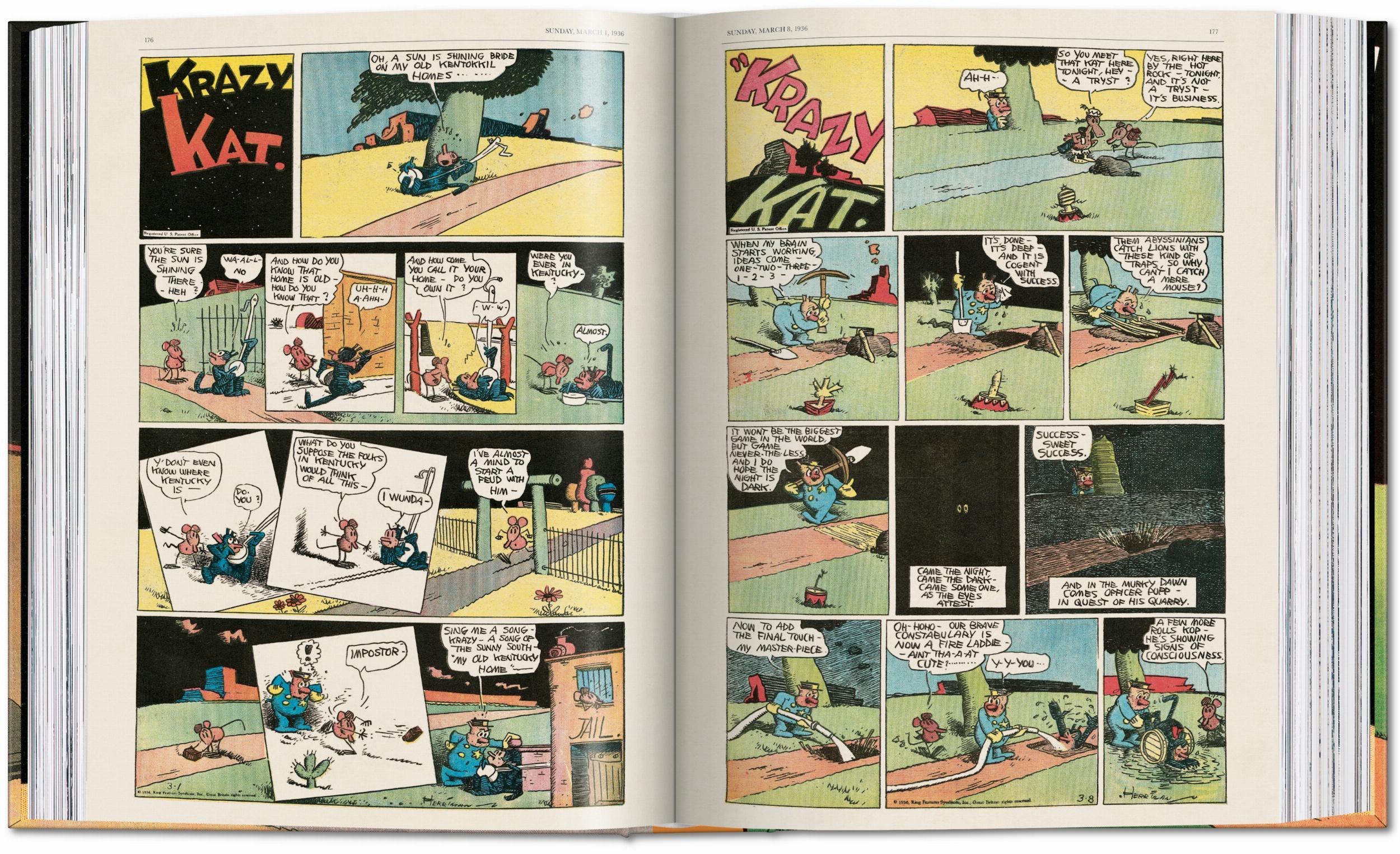 Beispielinhalt (Bild) George Herriman. Krazy Kat. The Complete Color Sundays 1935-1944