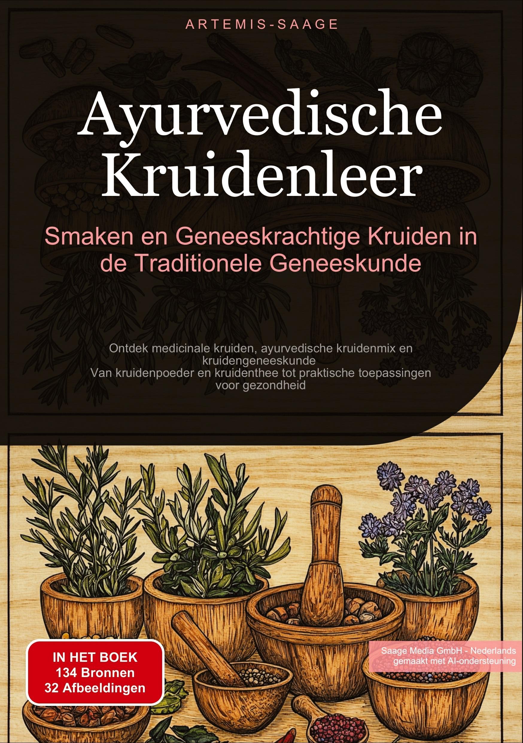 Vorderes Coverbild Ayurvedische Kruidenleer: Smaken en Geneeskrachtige Kruiden in de Traditionele Geneeskunde