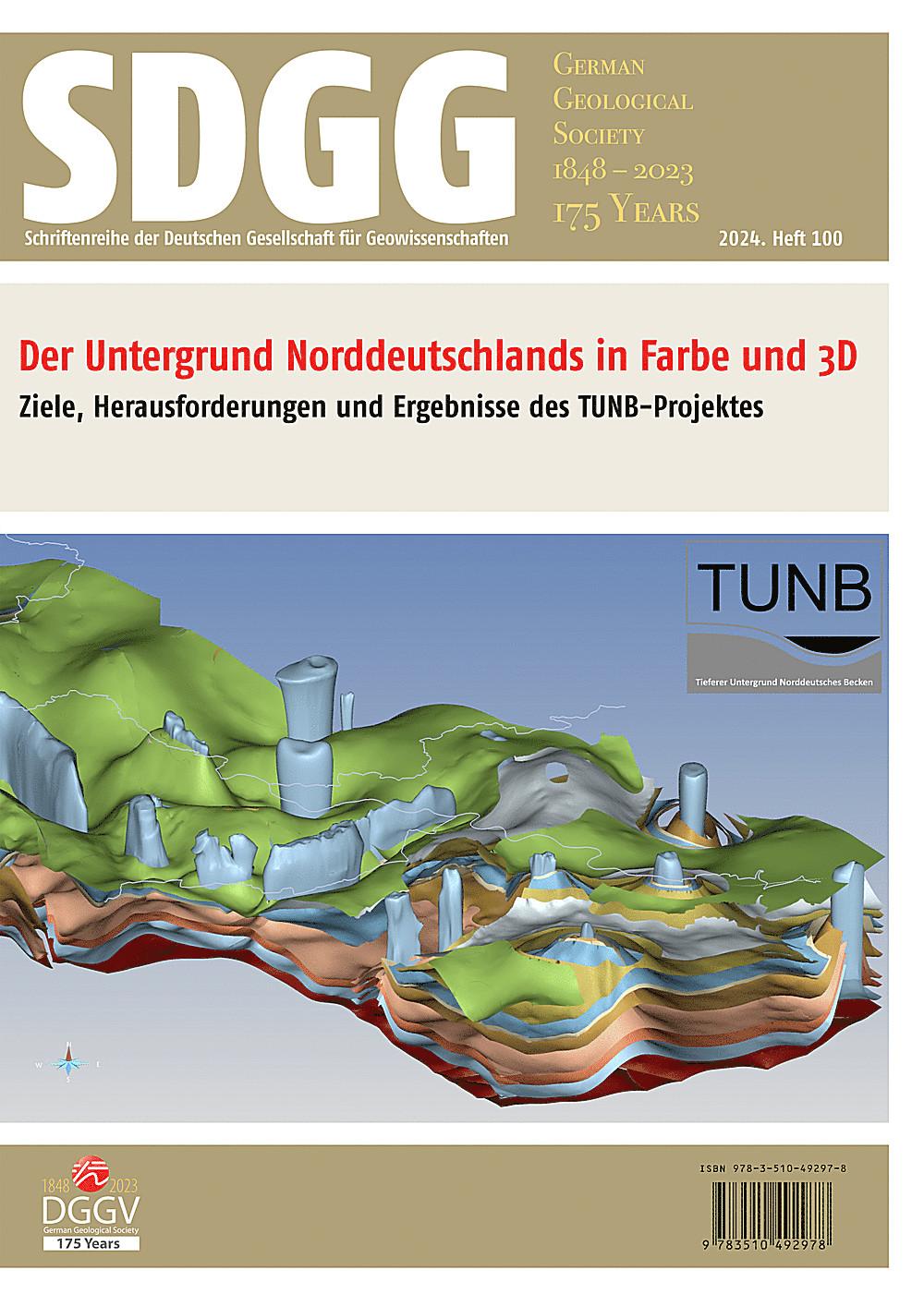 Vorderes Coverbild Der Untergrund Norddeutschlands in Farbe und 3D