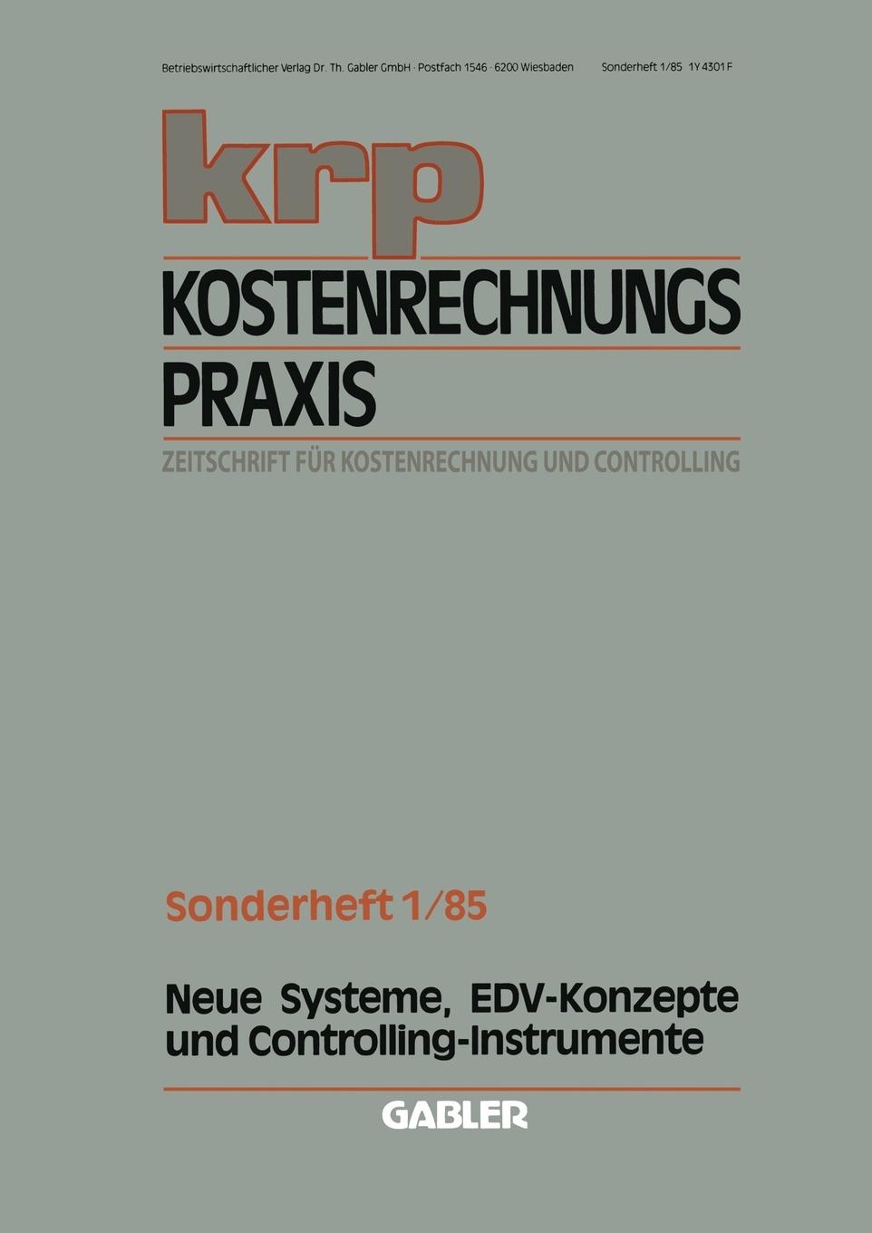 Vorderes Coverbild Neue Systeme, EDV-Konzepte und Controlling-Instrumente