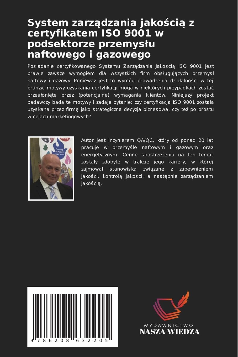 Rückseitencover System zarz¿dzania jako¿ci¿ z certyfikatem ISO 9001 w podsektorze przemys¿u naftowego i gazowego