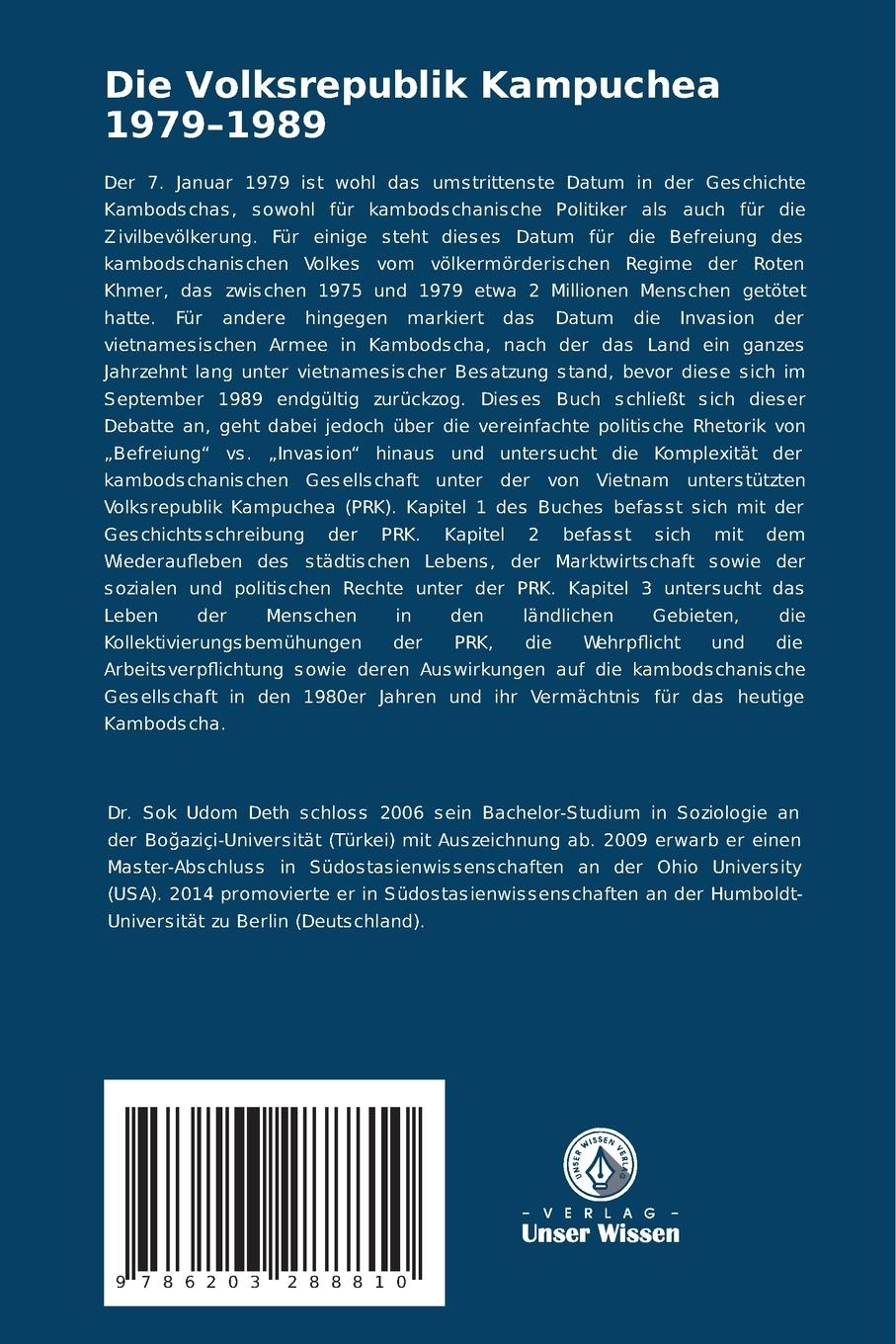 Rückseitencover Die Volksrepublik Kampuchea 1979-1989