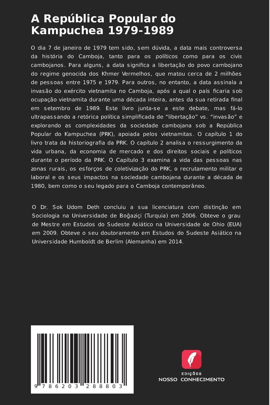 Rückseitencover A República Popular do Kampuchea 1979-1989
