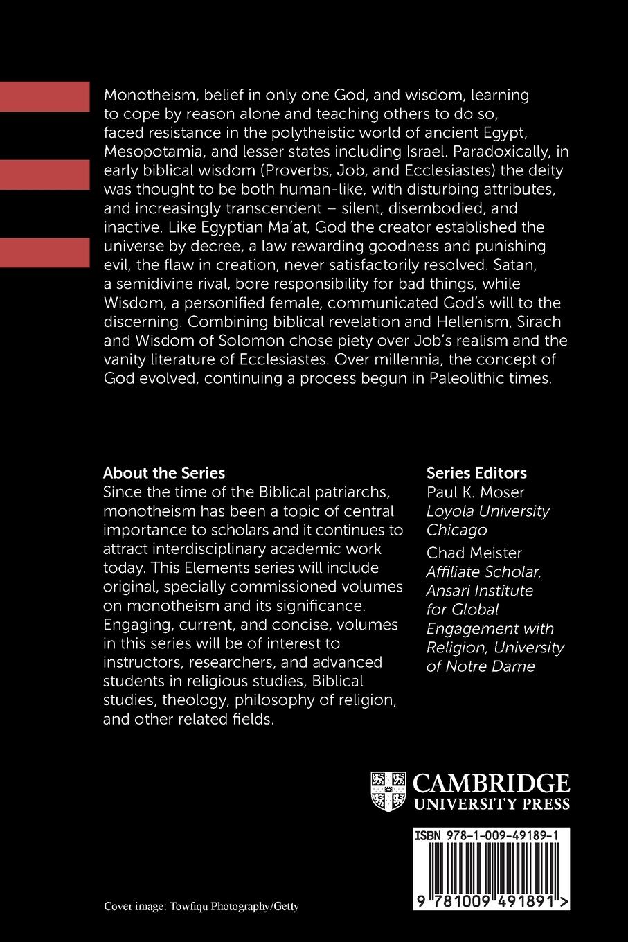 Rückseitencover Monotheism and Wisdom in the Hebrew Bible