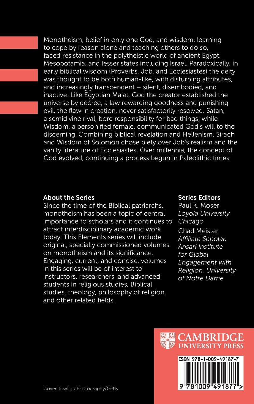 Rückseitencover Monotheism and Wisdom in the Hebrew Bible