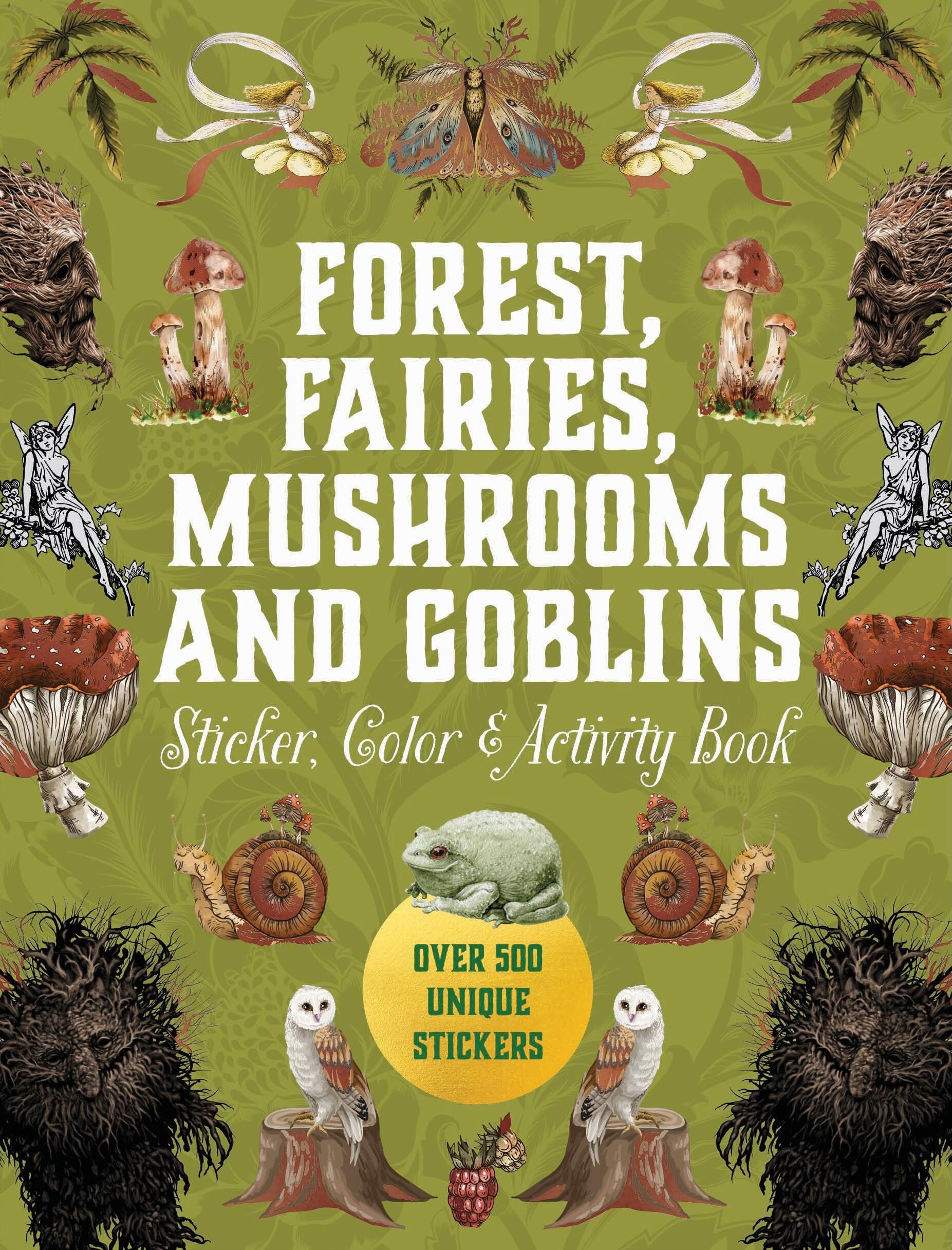 Vorderes Coverbild Forest, Fairies, Mushrooms and Goblins Sticker, Color & Activity Book