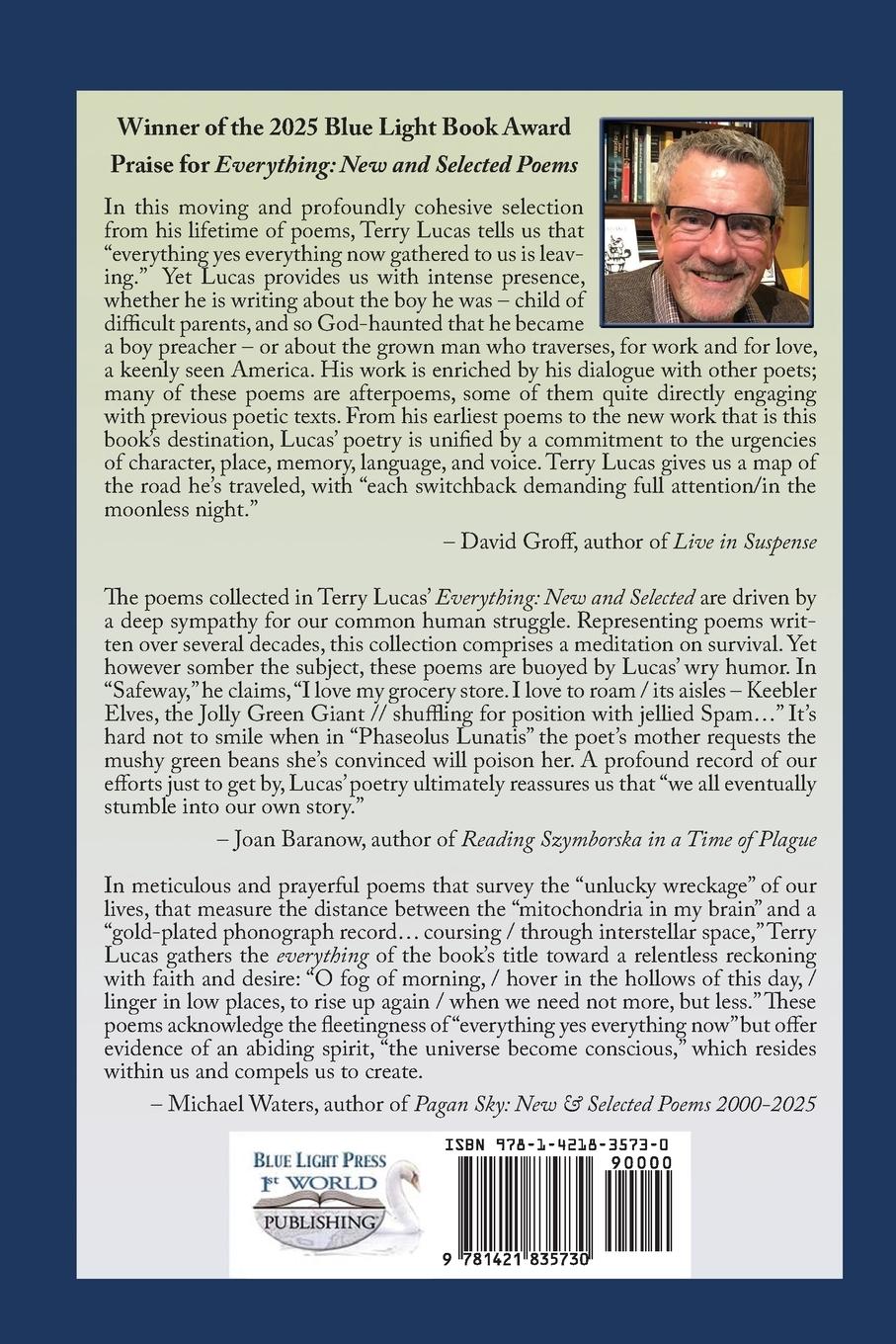 Rückseitencover EVERYTHING New and Selected Poems