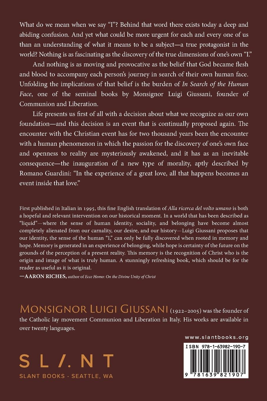 Rückseitencover In Search of the Human Face