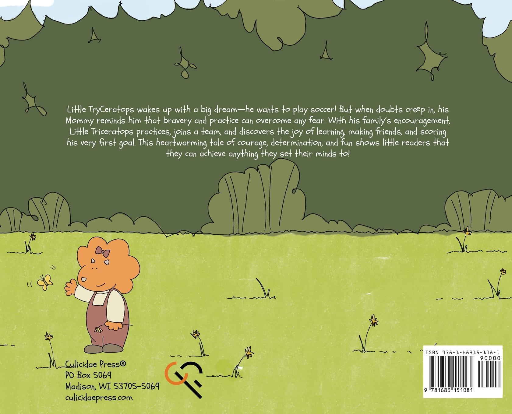 Rückseitencover The Little TryCeratops Tries Soccer