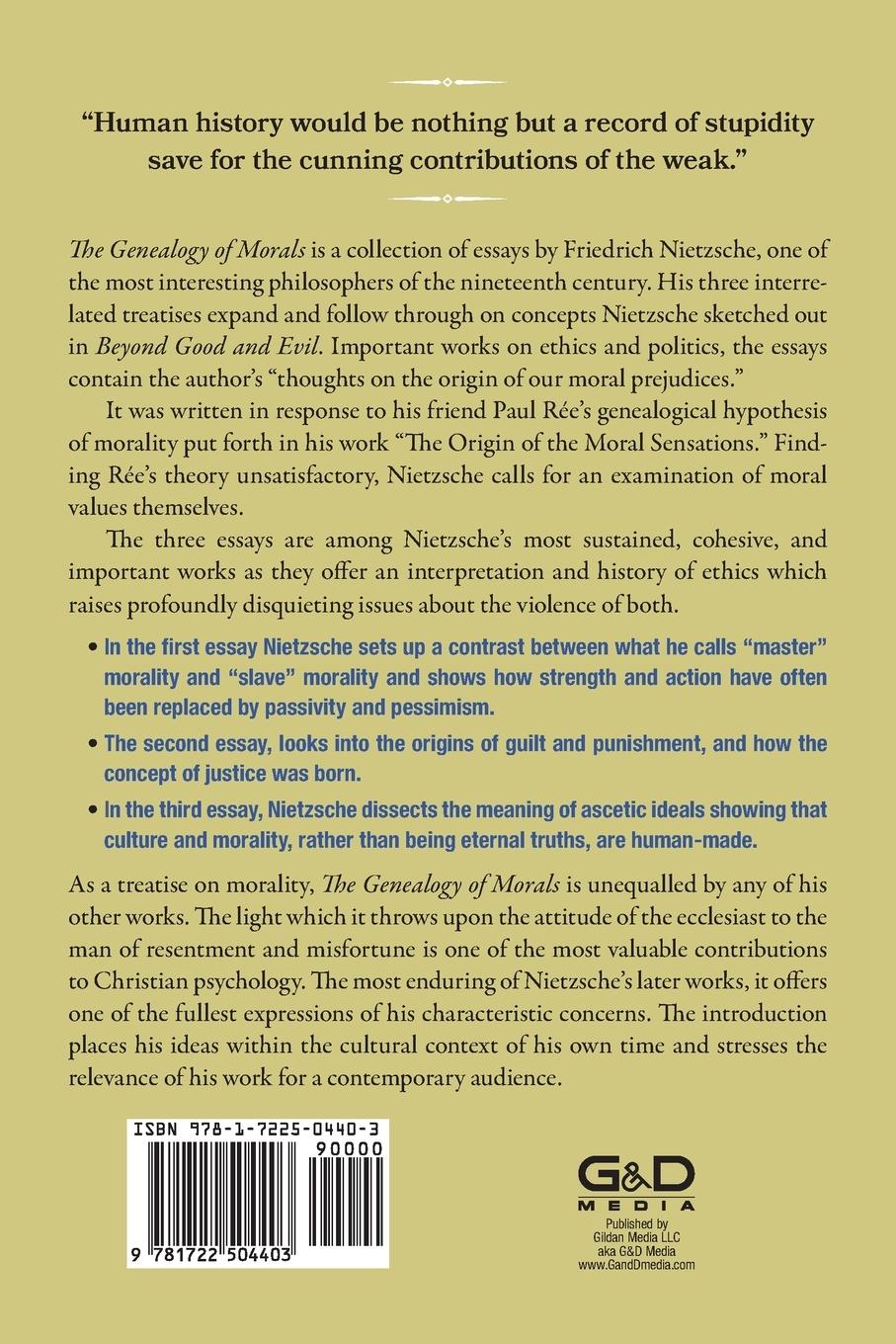 Rückseitencover The Genealogy of Morals