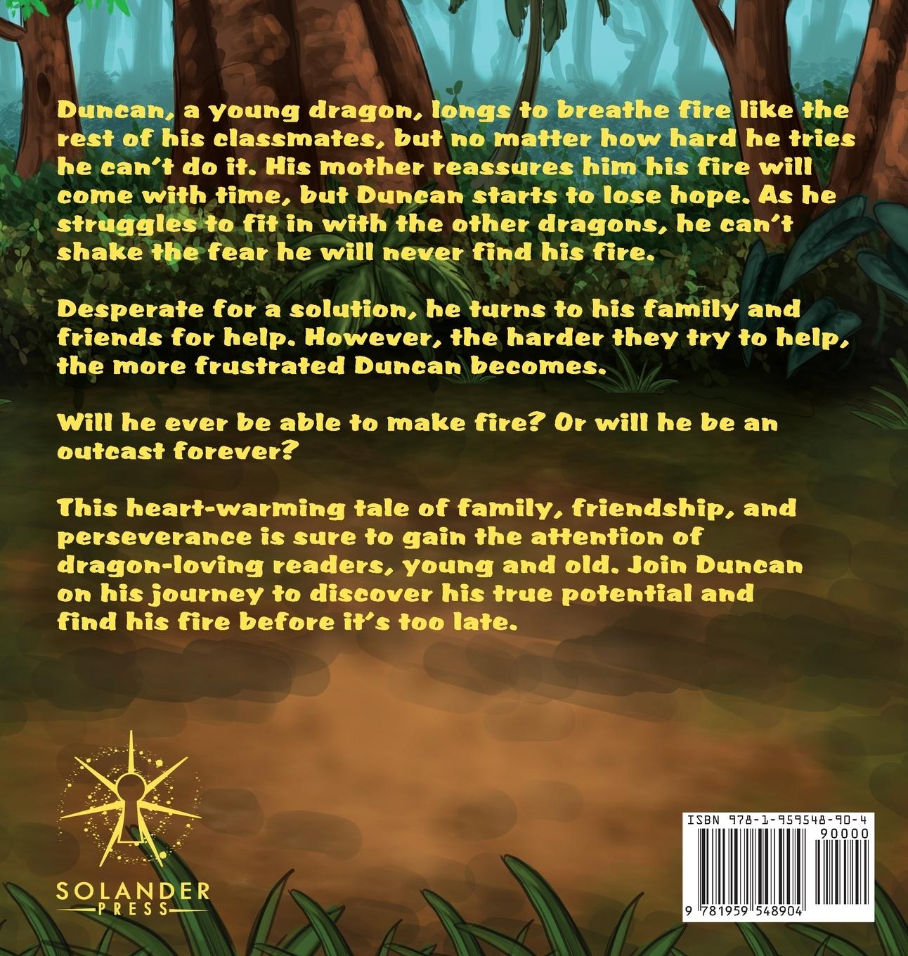 Rückseitencover Duncan the Dragon Finds His Fire