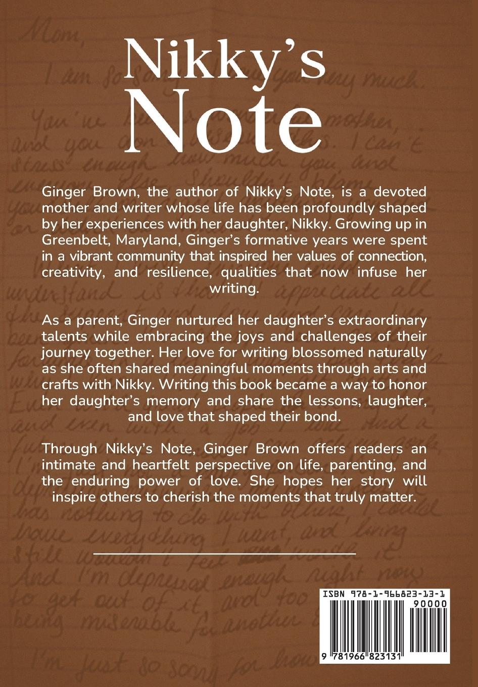 Rückseitencover Nikky's Note