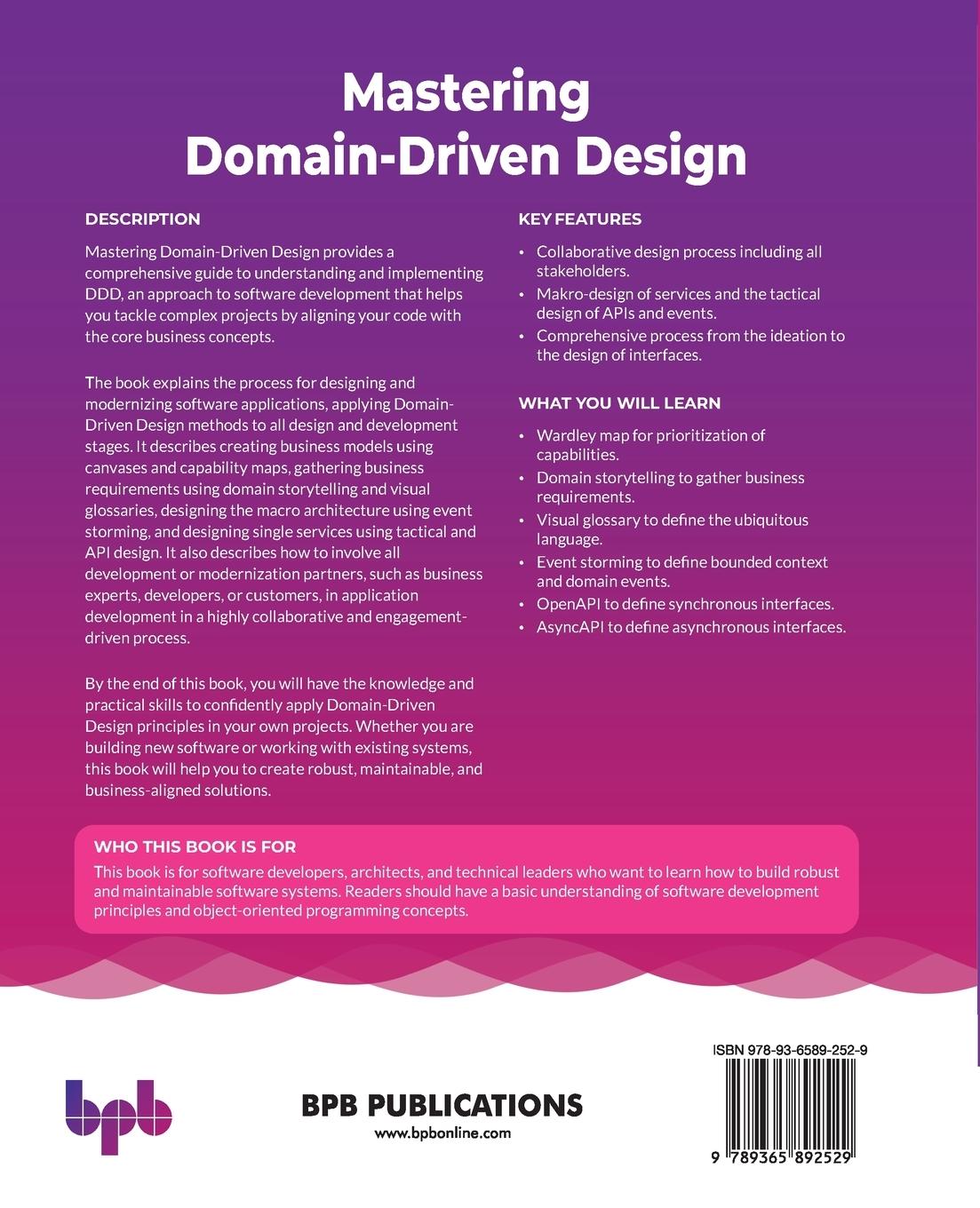 Rückseitencover Mastering Domain-Driven Design