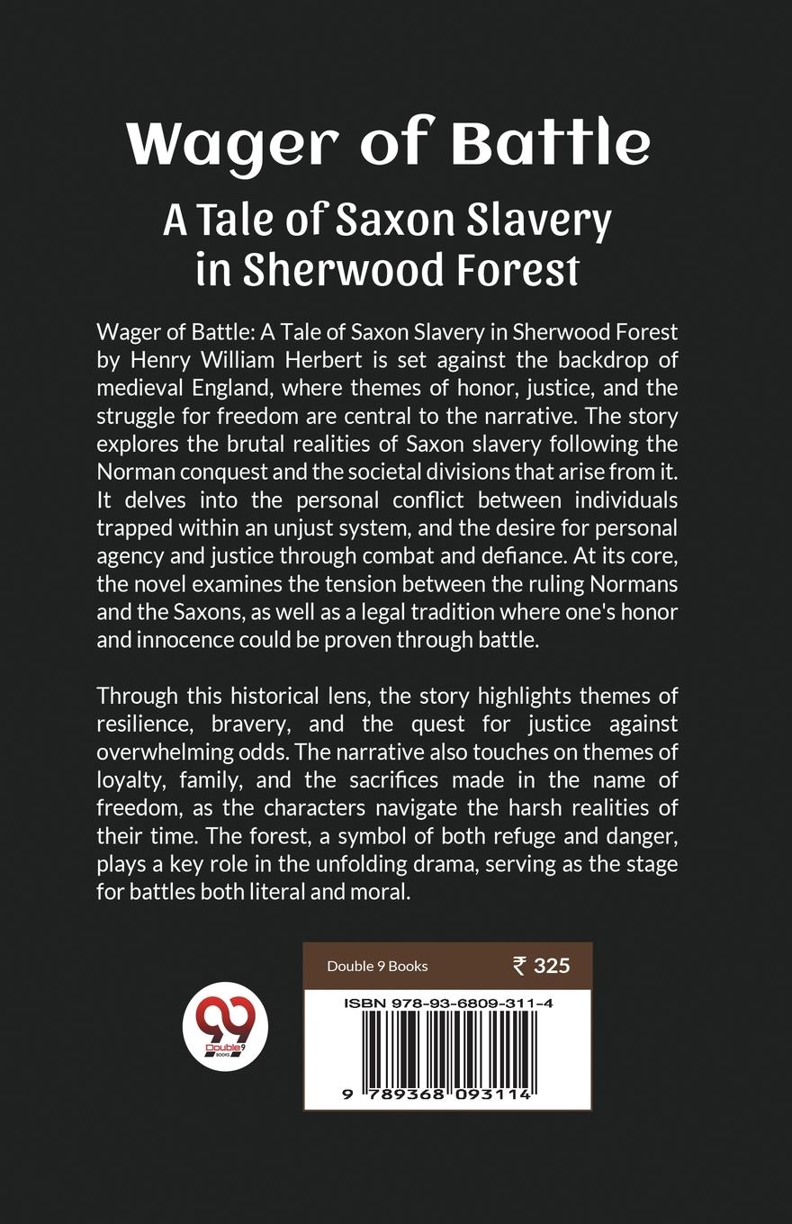 Rückseitencover Wager of Battle A Tale of Saxon Slavery in Sherwood Forest