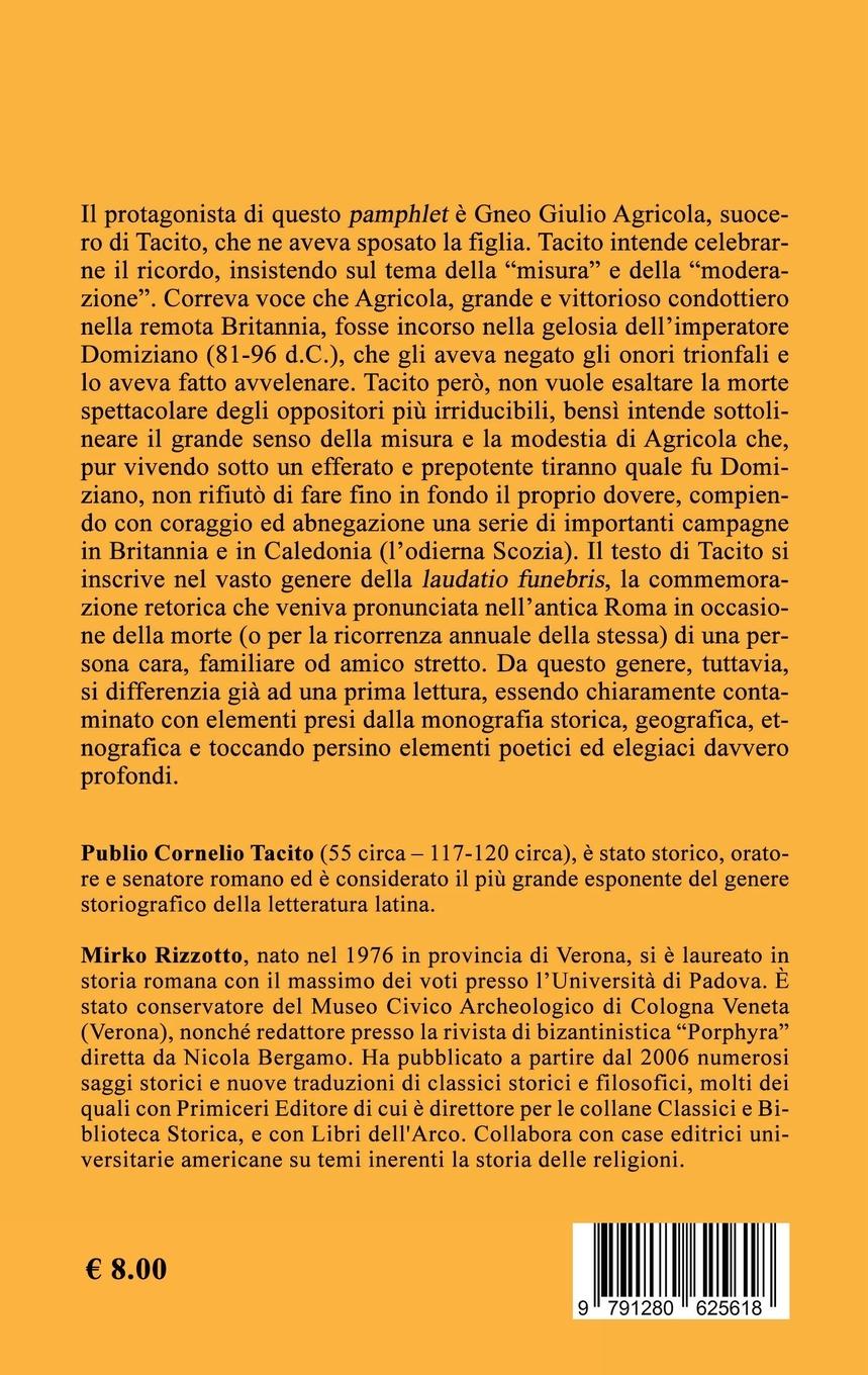 Rückseitencover Vita di Giulio Agricola