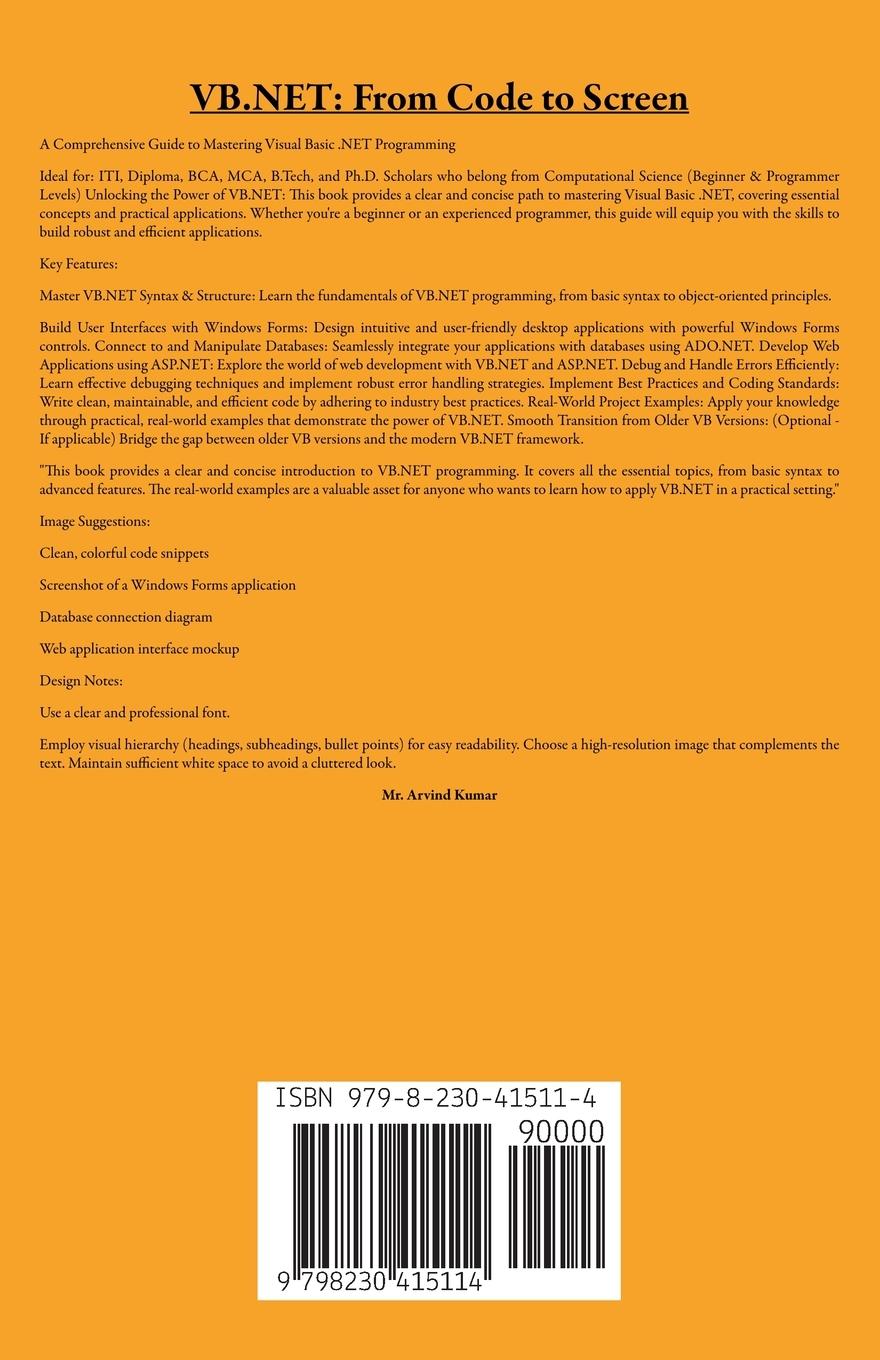 Rückseitencover VB.NET