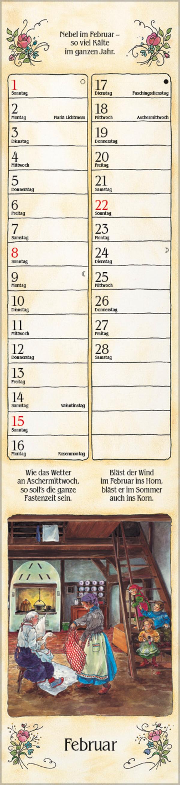 Beispielinhalt (Bild) Bauernkalender Langplaner 2026