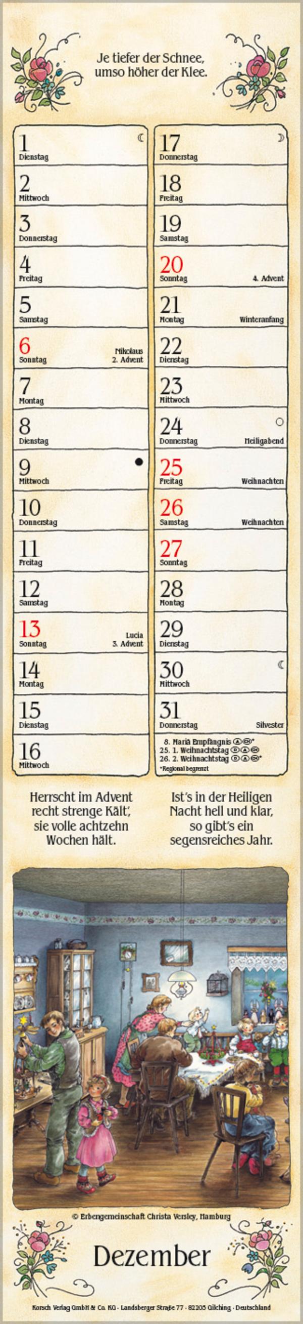 Beispielinhalt (Bild) Bauernkalender Langplaner 2026