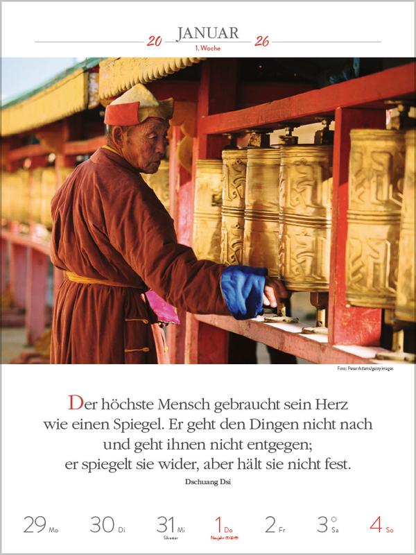 Beispielinhalt (Bild) Buddhistische Weisheiten 2026