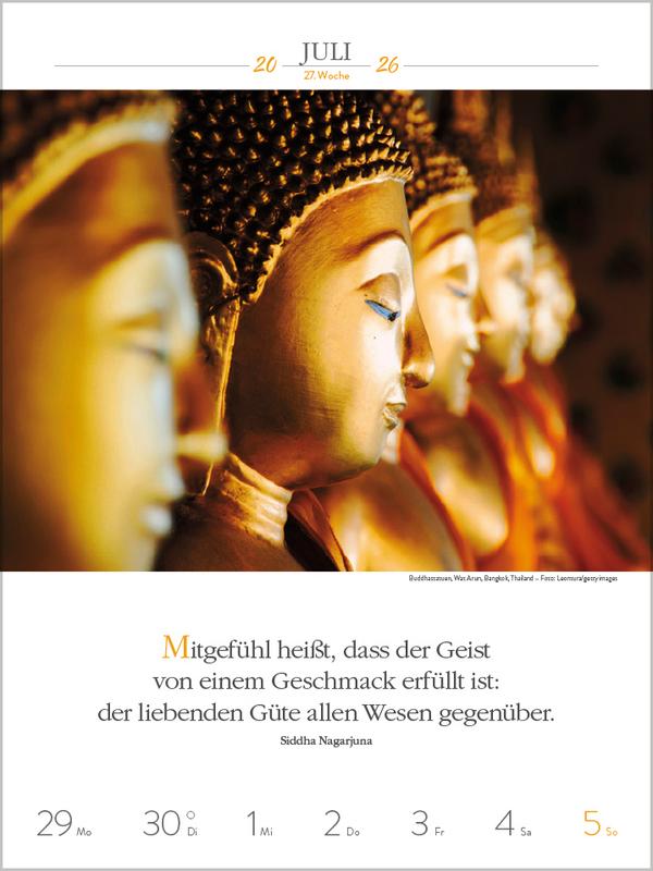 Beispielinhalt (Bild) Buddhistische Weisheiten 2026