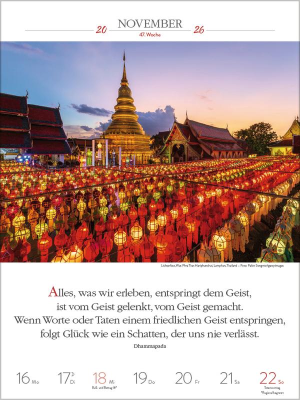Beispielinhalt (Bild) Buddhistische Weisheiten 2026