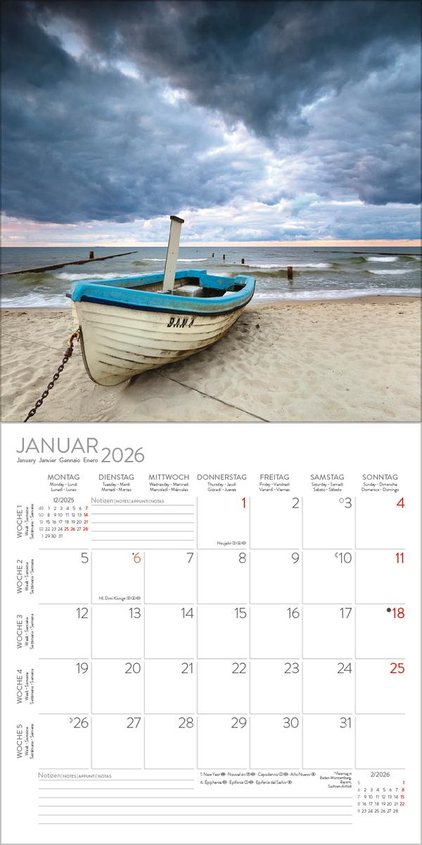 Beispielinhalt (Bild) Meerblicke - Nord- und Ostsee 2026