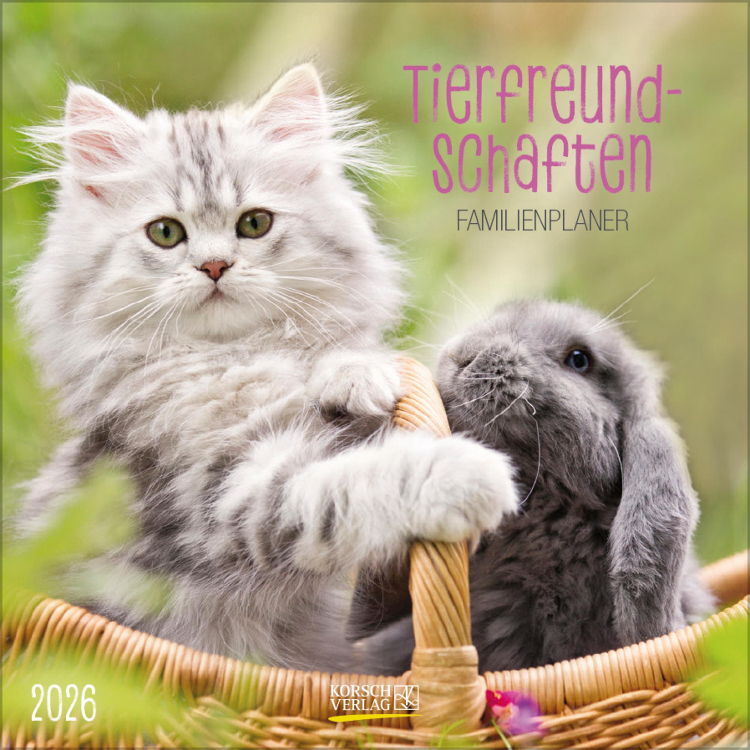 Vorderes Coverbild Tierfreundschaften - Familientimer 2026