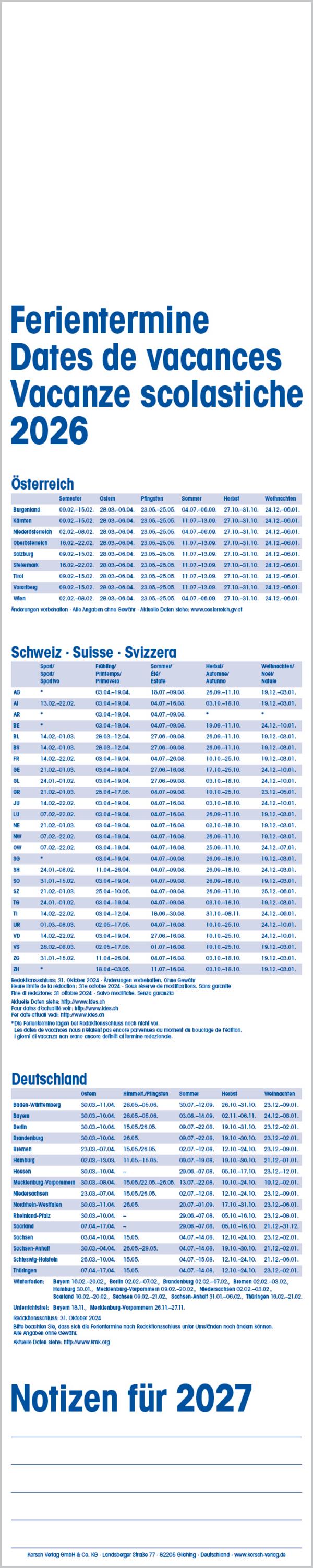 Beispielinhalt (Bild) Supertimer 2026