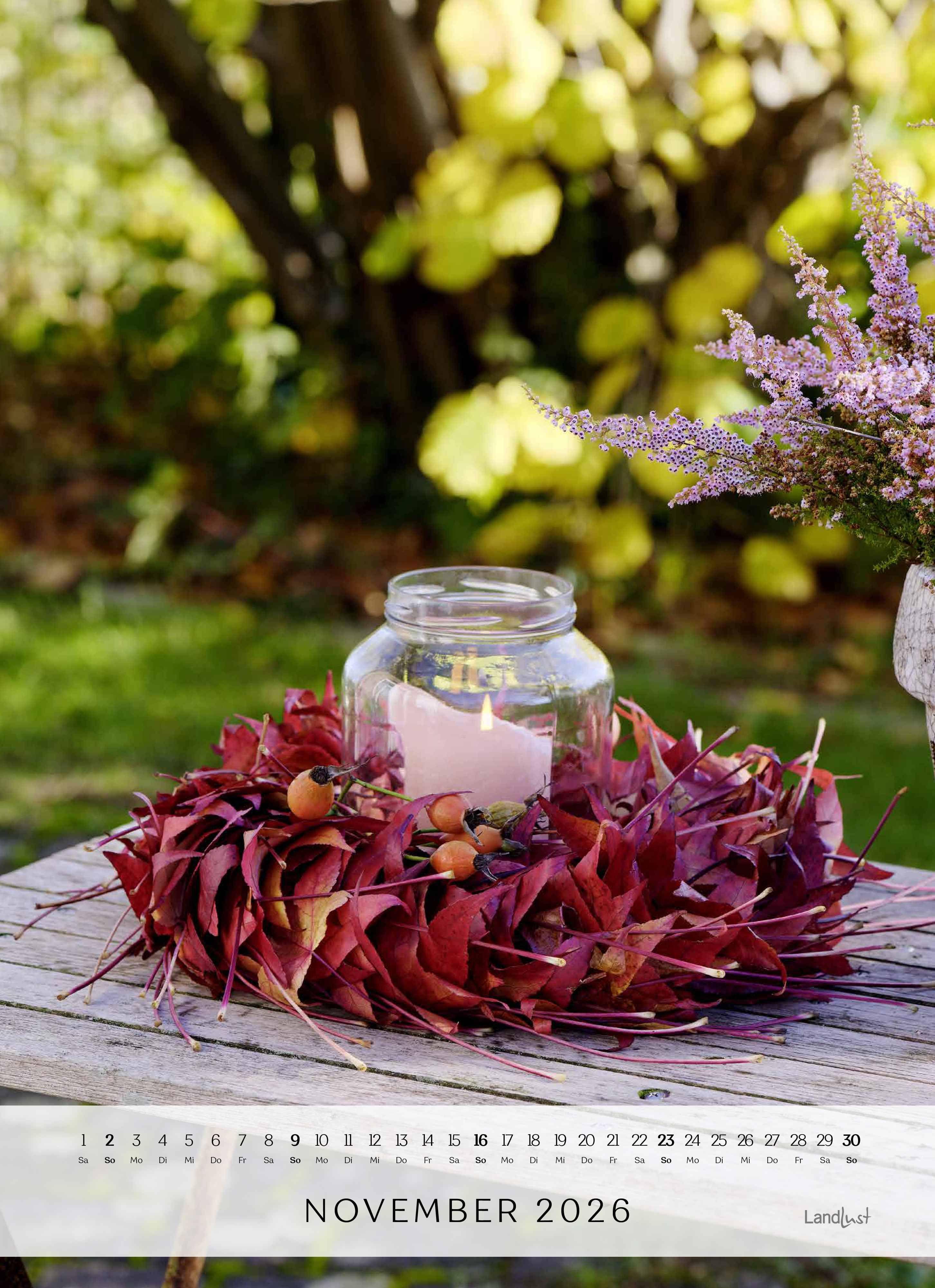 Beispielinhalt (Bild) Landlust: Jahreskalender 2026 Wand-Kalender - Poster-Kalender - Fotografie - Gartenkalender 45x62