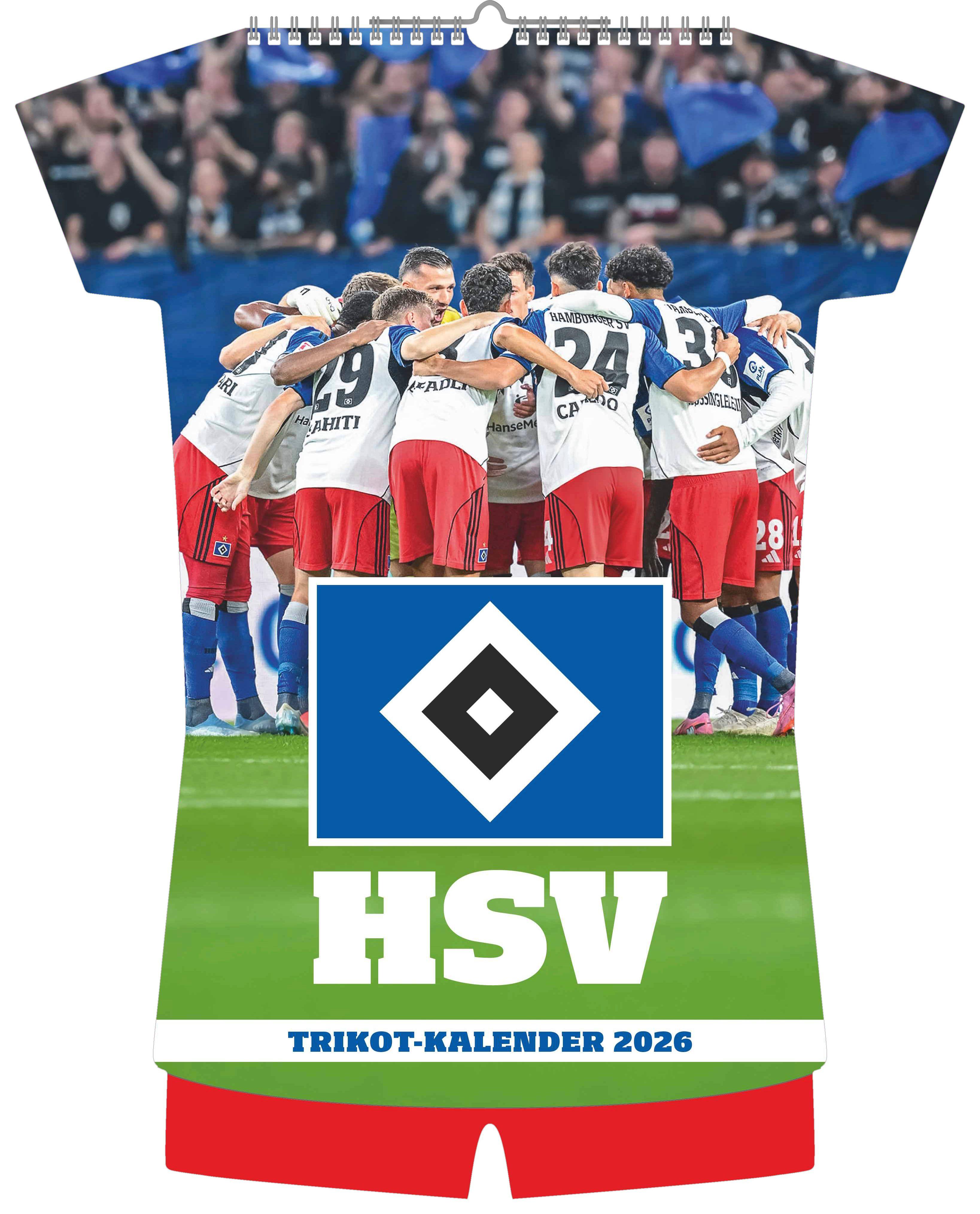 Vorderes Coverbild Hamburger SV 2026 - Trikotkalender - Fußball-Kalender - Fan-Kalender - 34,1x42