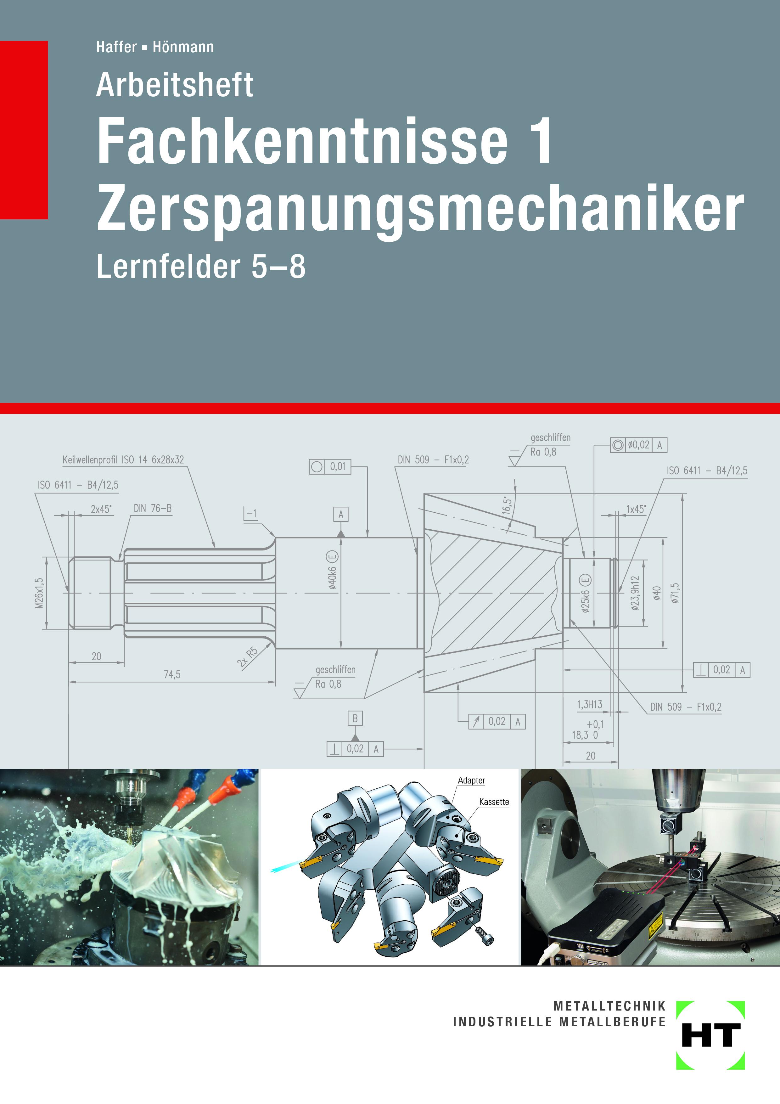 Vorderes Coverbild Arbeitsheft Fachkenntnisse 1 Zerspanungsmechaniker