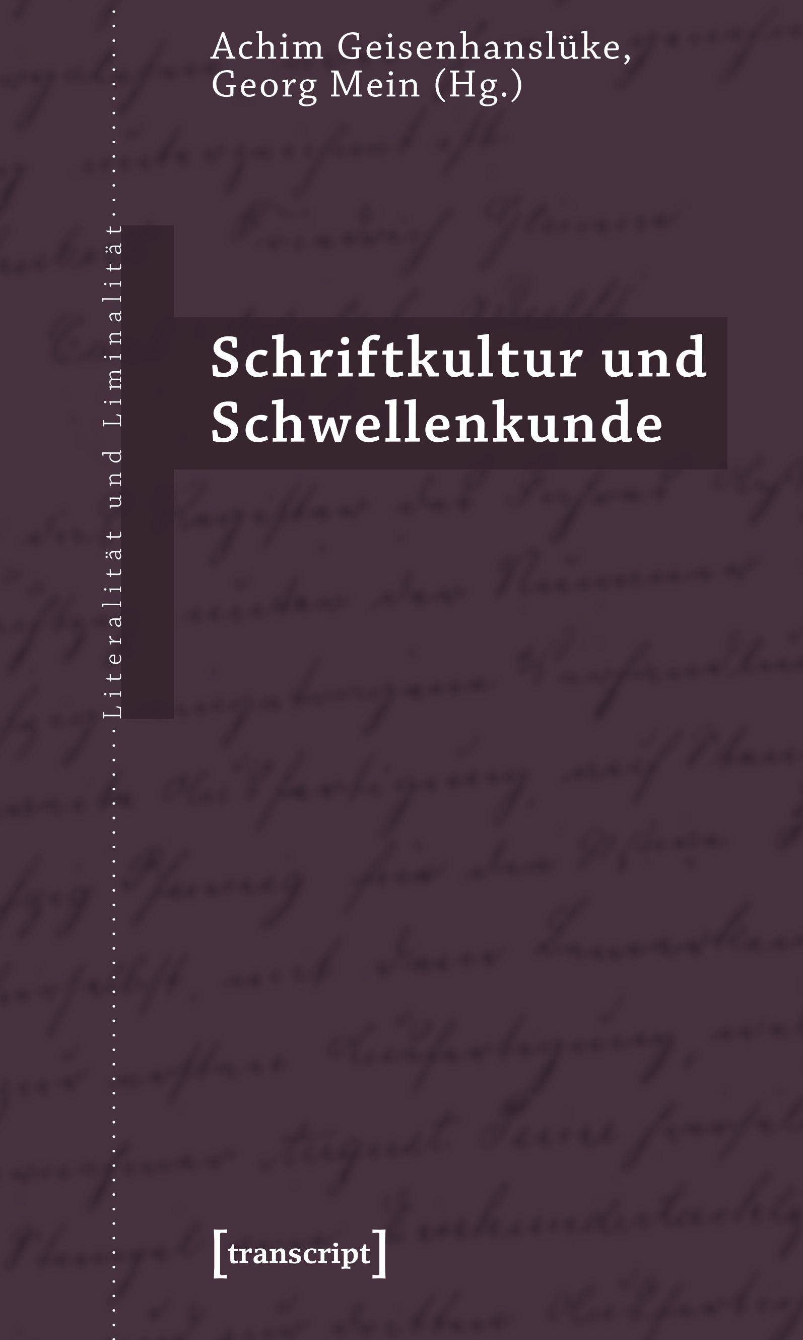 Vorderes Coverbild Schriftkultur und Schwellenkunde