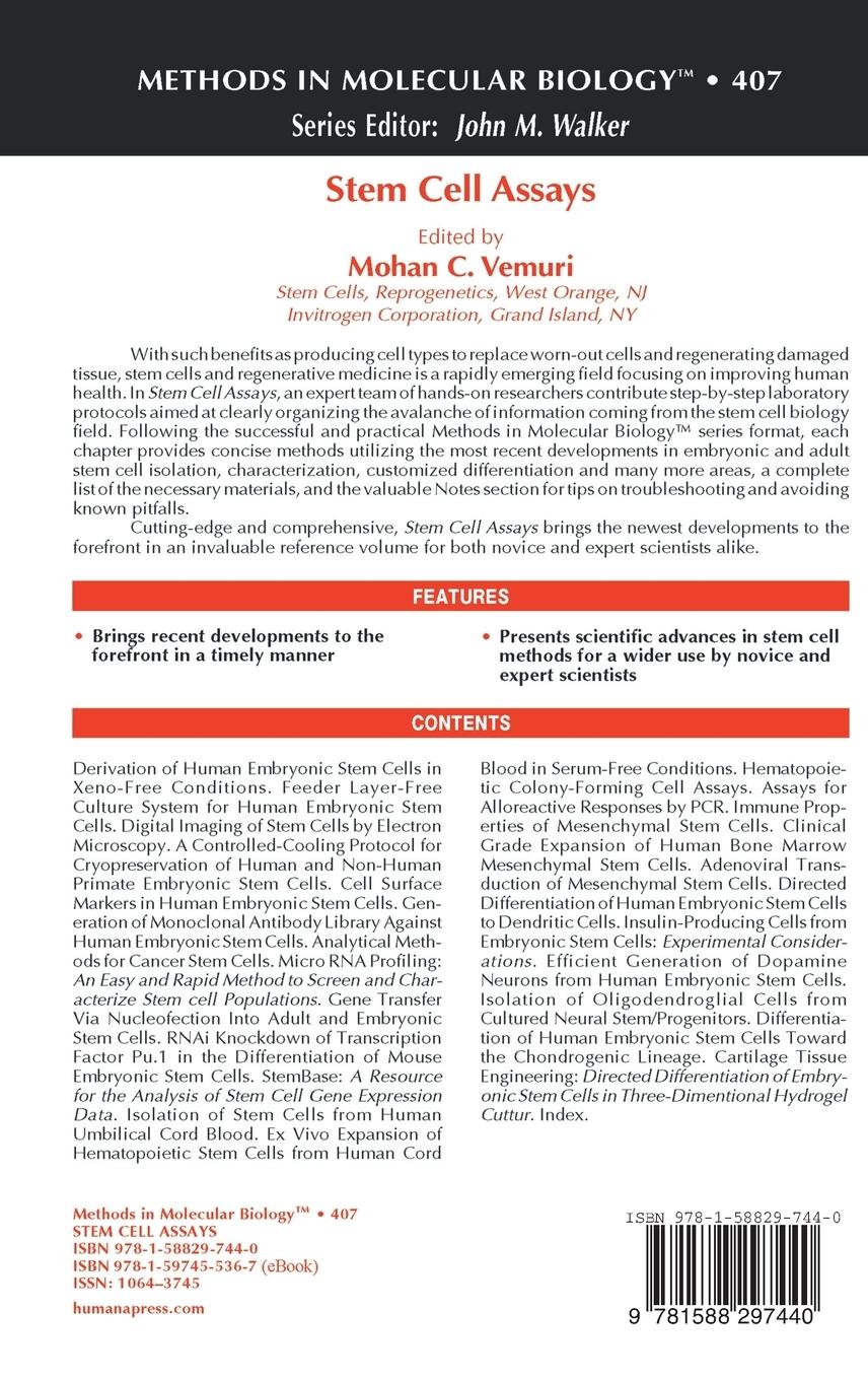 Rückseitencover Stem Cell Assays