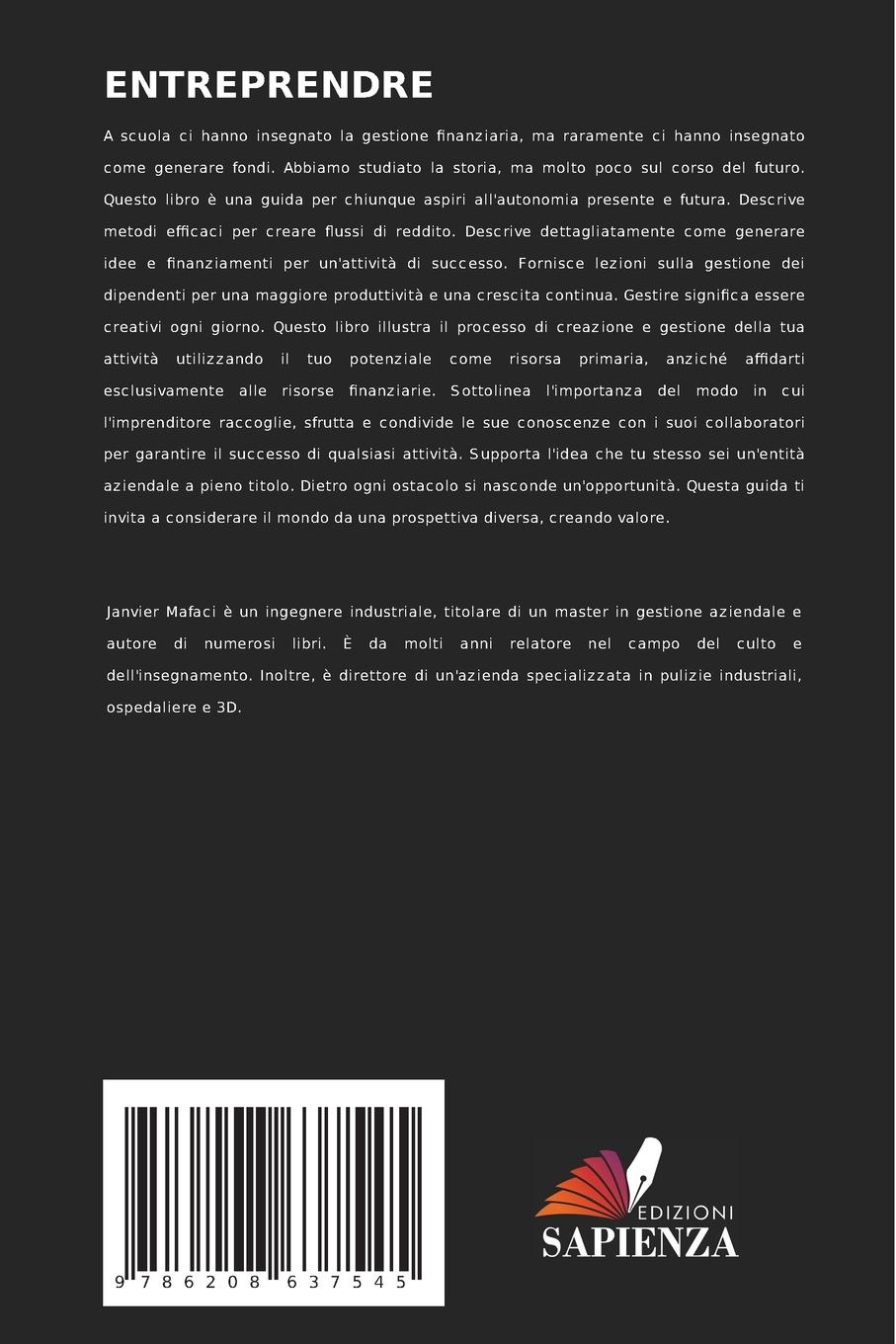 Rückseitencover ENTREPRENDRE