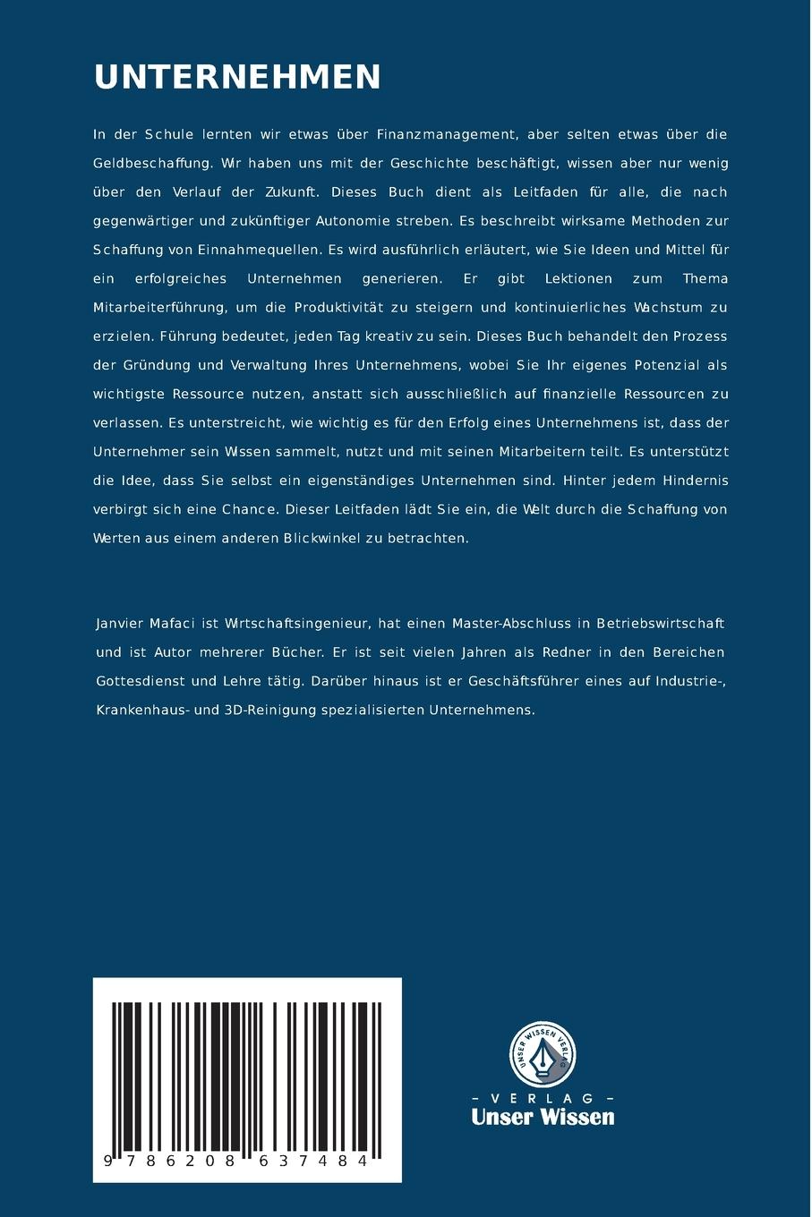 Rückseitencover UNTERNEHMEN