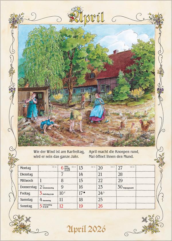 Beispielinhalt (Bild) Bauernkalender 2026