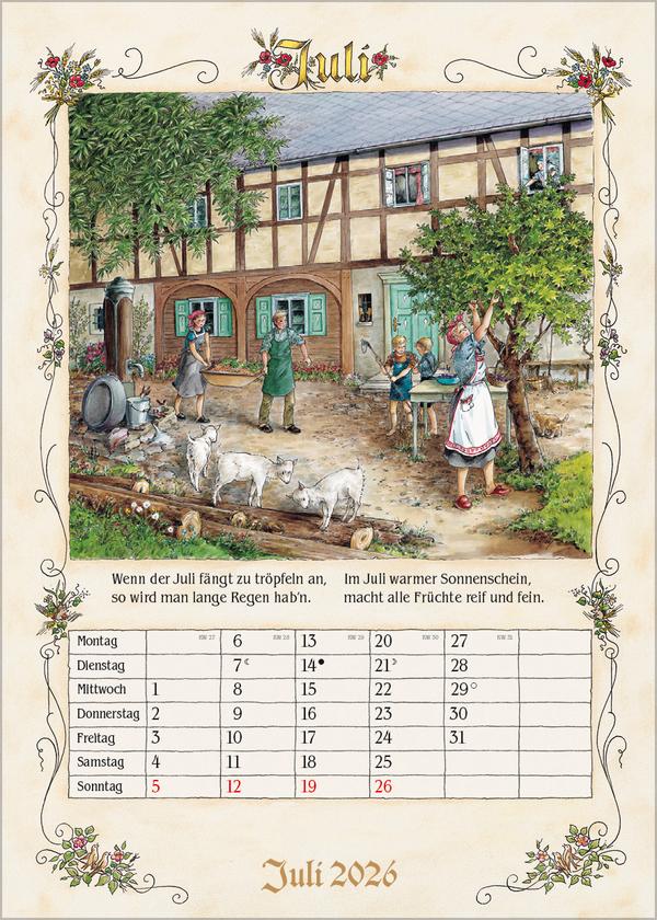 Beispielinhalt (Bild) Bauernkalender 2026
