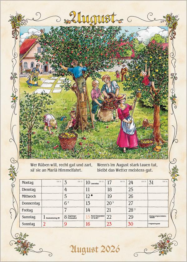 Beispielinhalt (Bild) Bauernkalender 2026