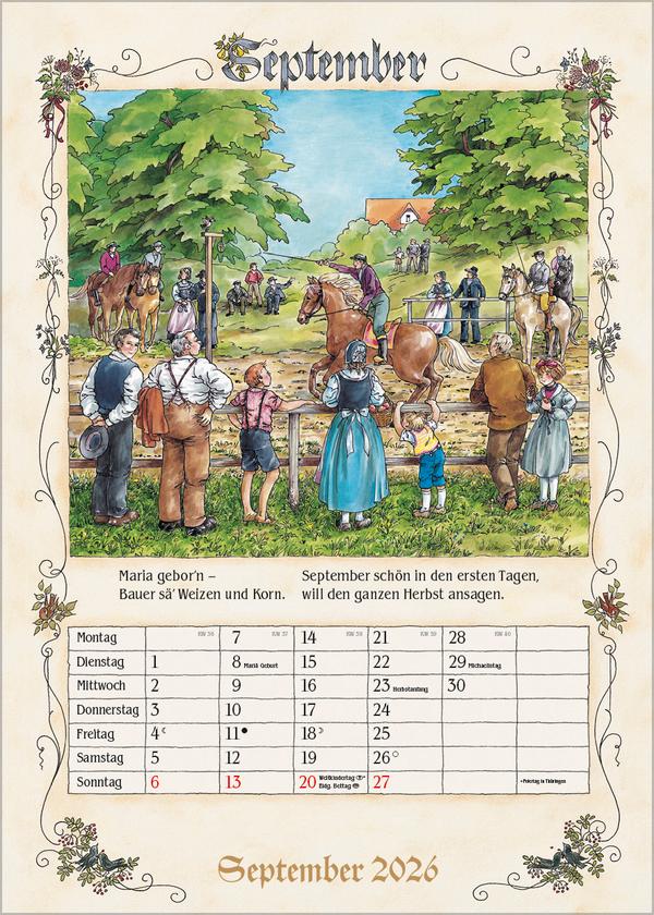 Beispielinhalt (Bild) Bauernkalender 2026