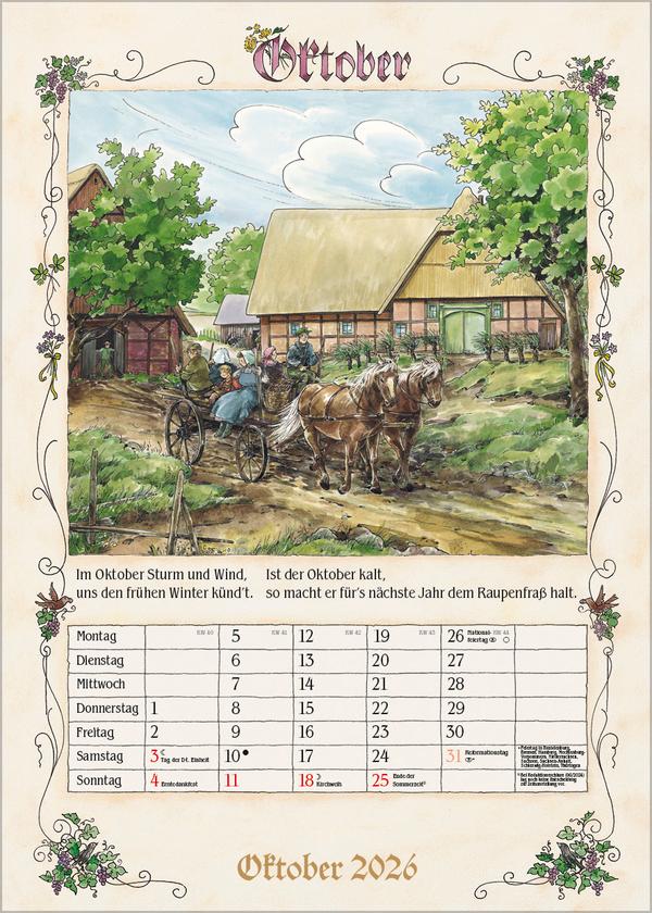 Beispielinhalt (Bild) Bauernkalender 2026