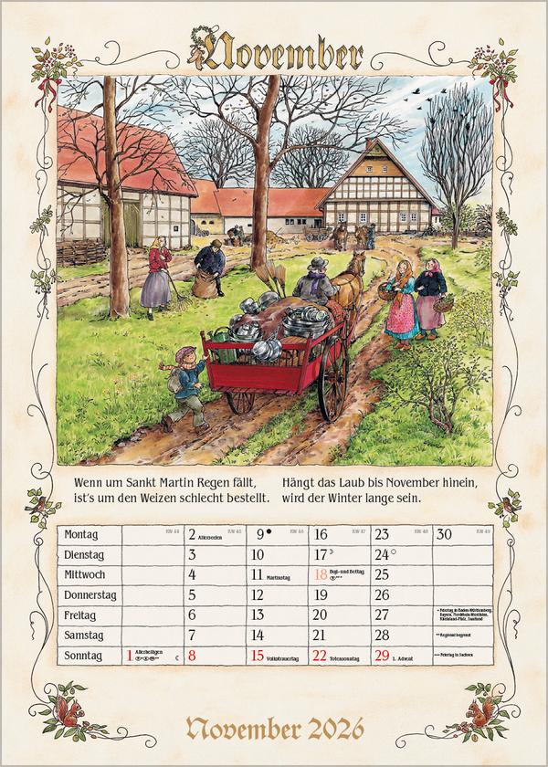 Beispielinhalt (Bild) Bauernkalender 2026