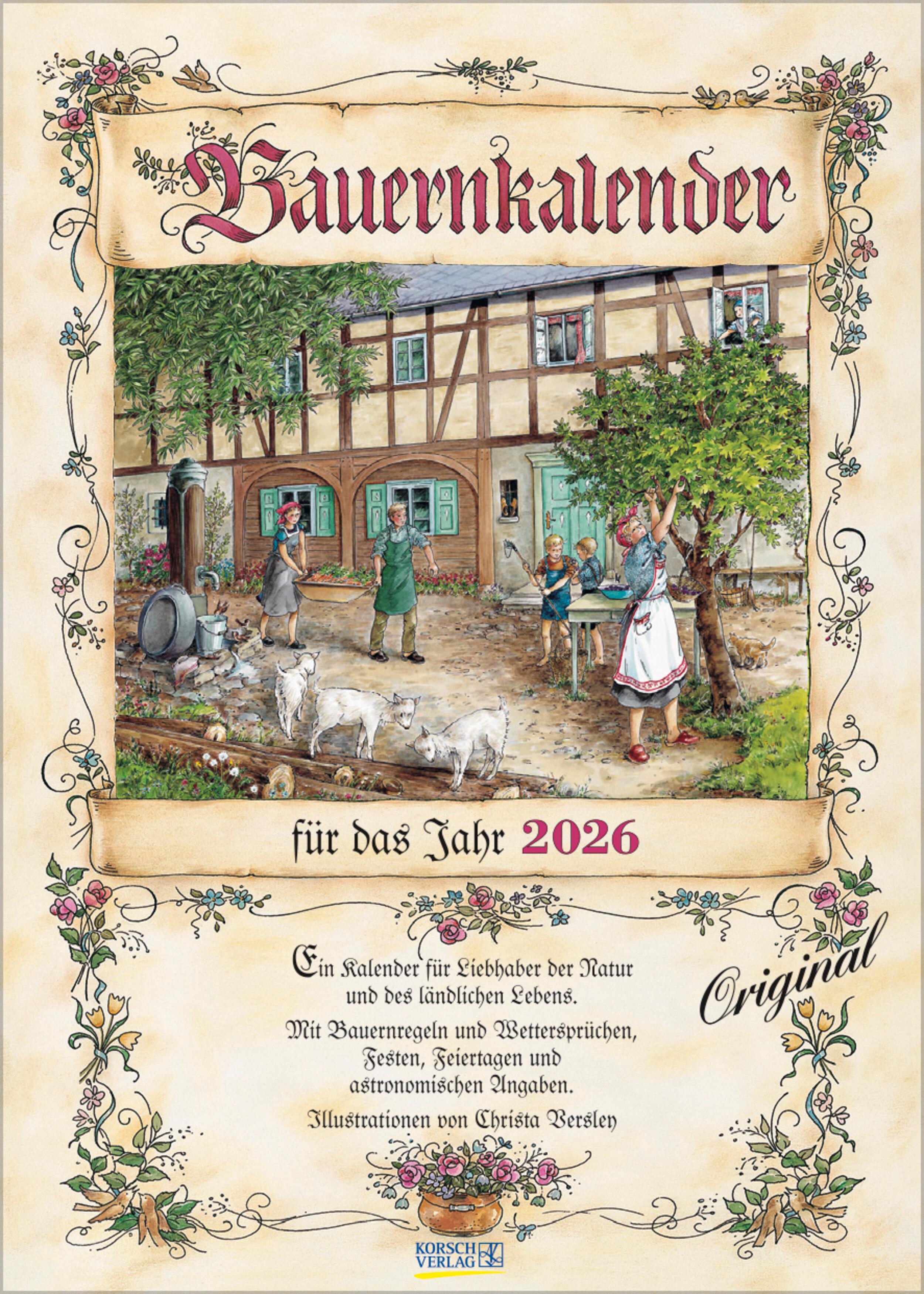 Vorderes Coverbild Bauernkalender 2026