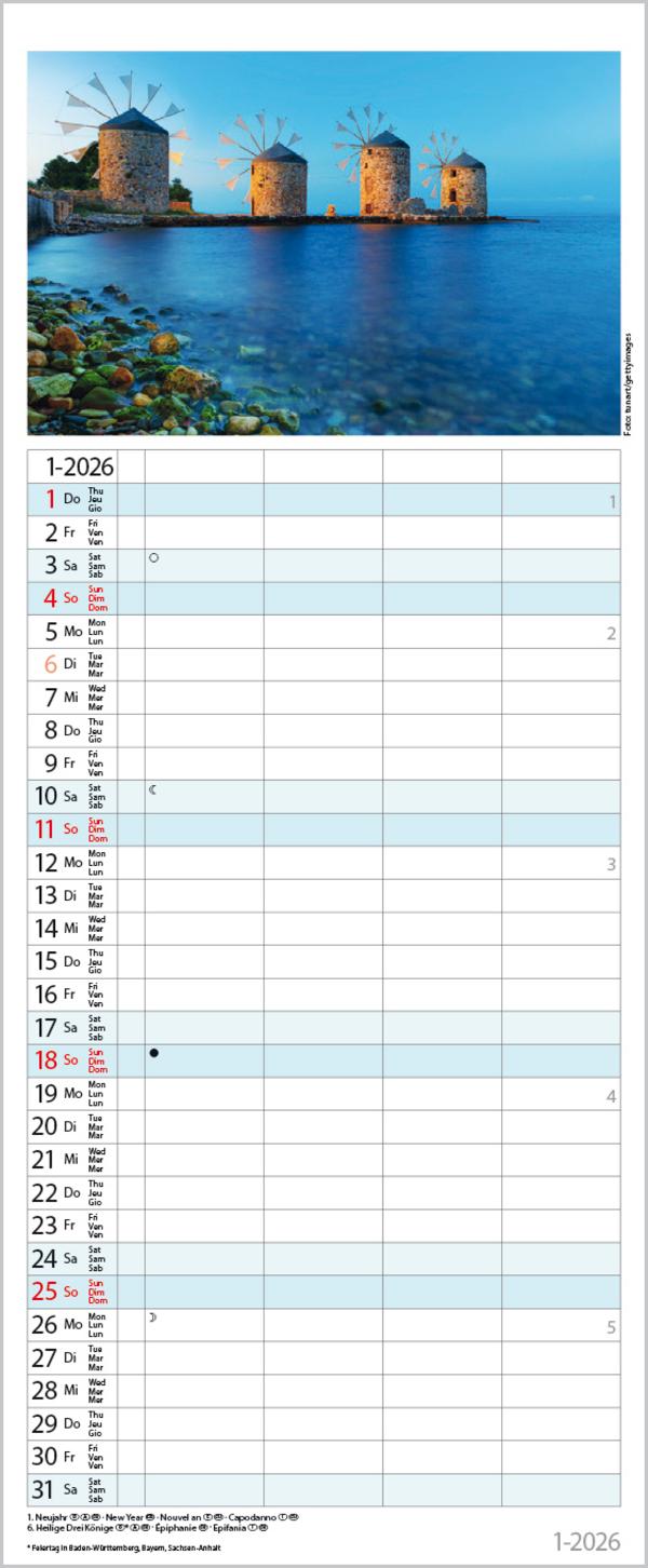 Beispielinhalt (Bild) Familienplaner Maritim 2026