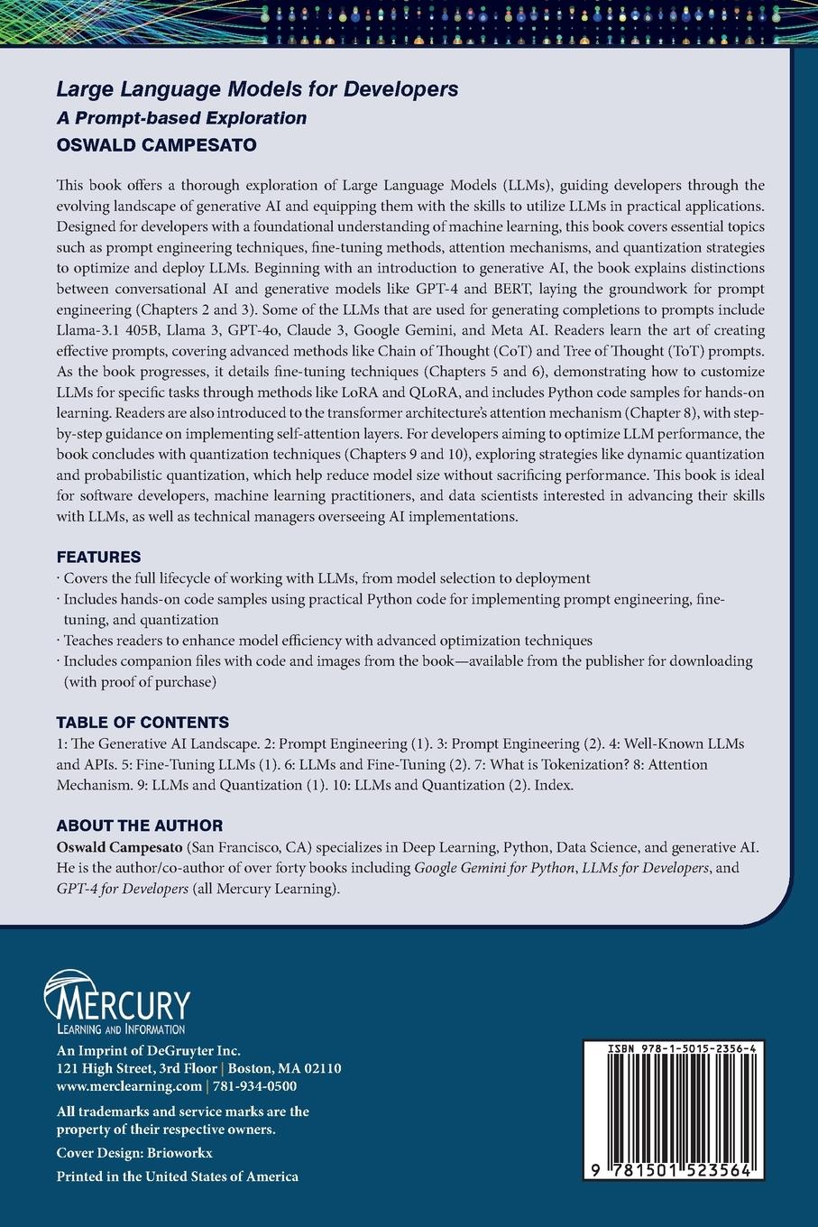 Rückseitencover Large Language Models for Developers