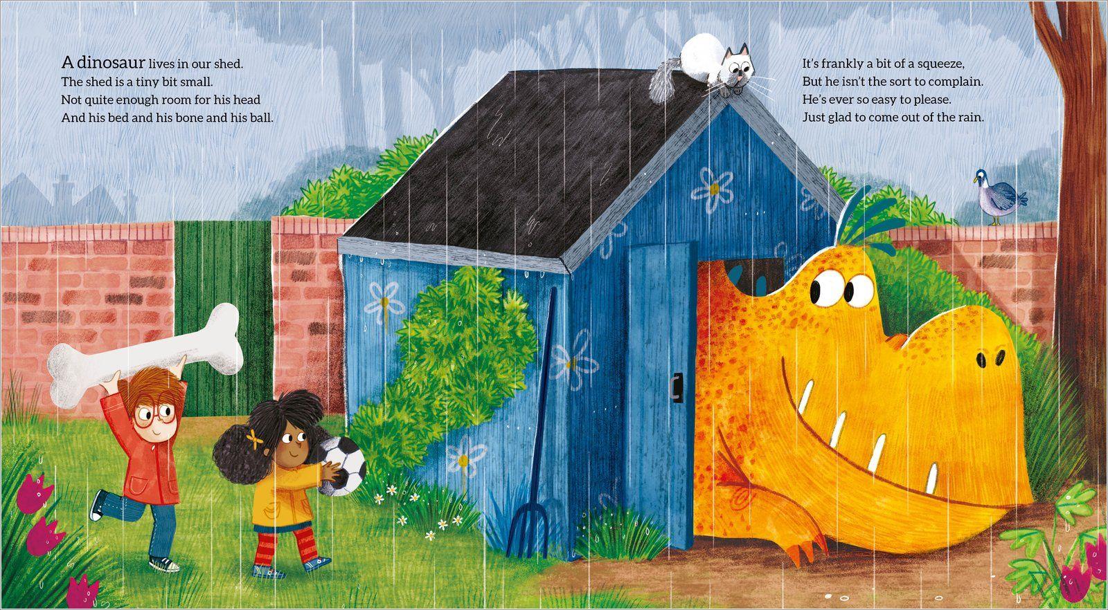 Beispielinhalt (Bild) A Dinosaur Lives in Our Shed