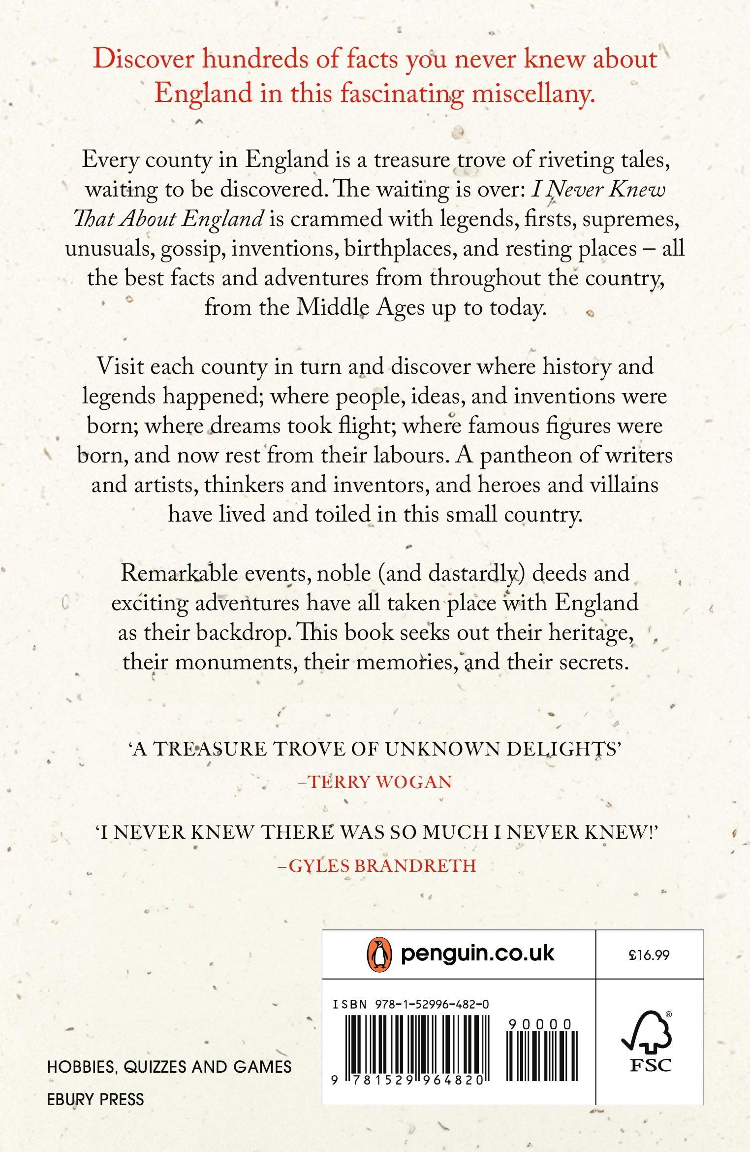 Rückseitencover I Never Knew That About England